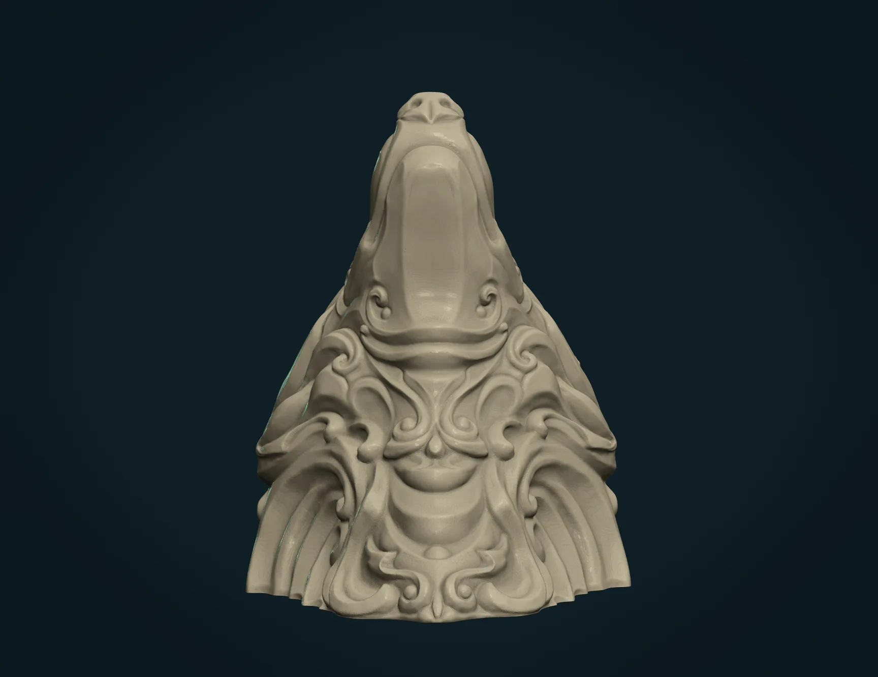 Stylized Wolf Head - 3D Print Ready