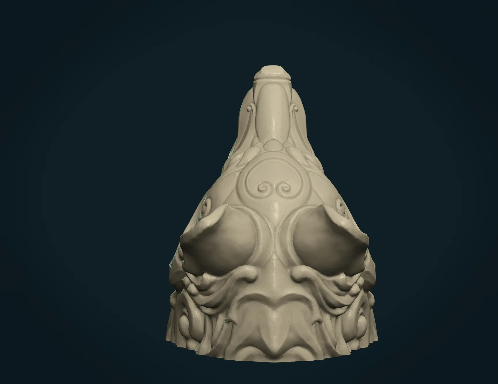 Stylized Wolf Head - 3D Print Ready