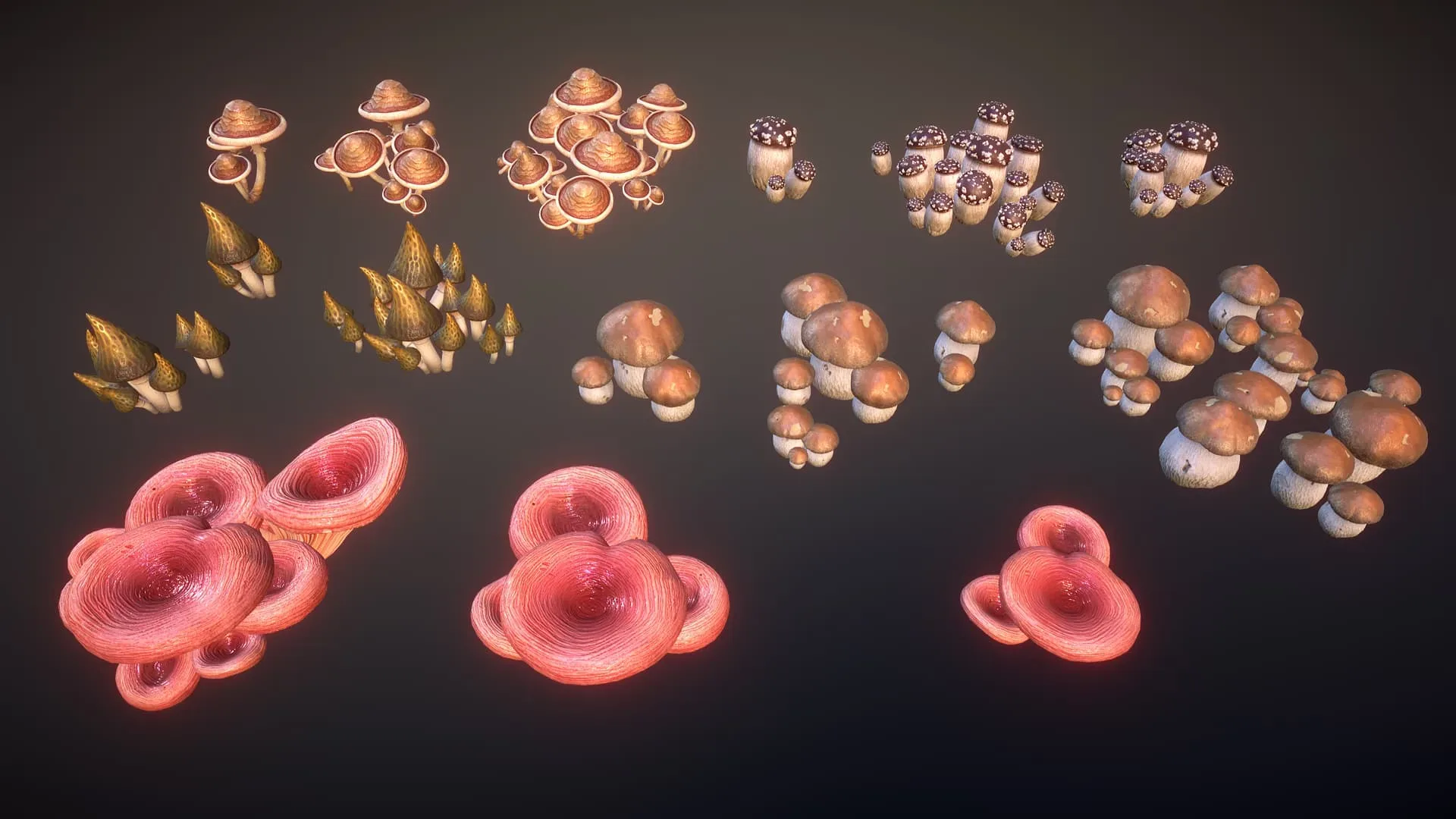 Big Mushrooms - Game Ready Asset Pack