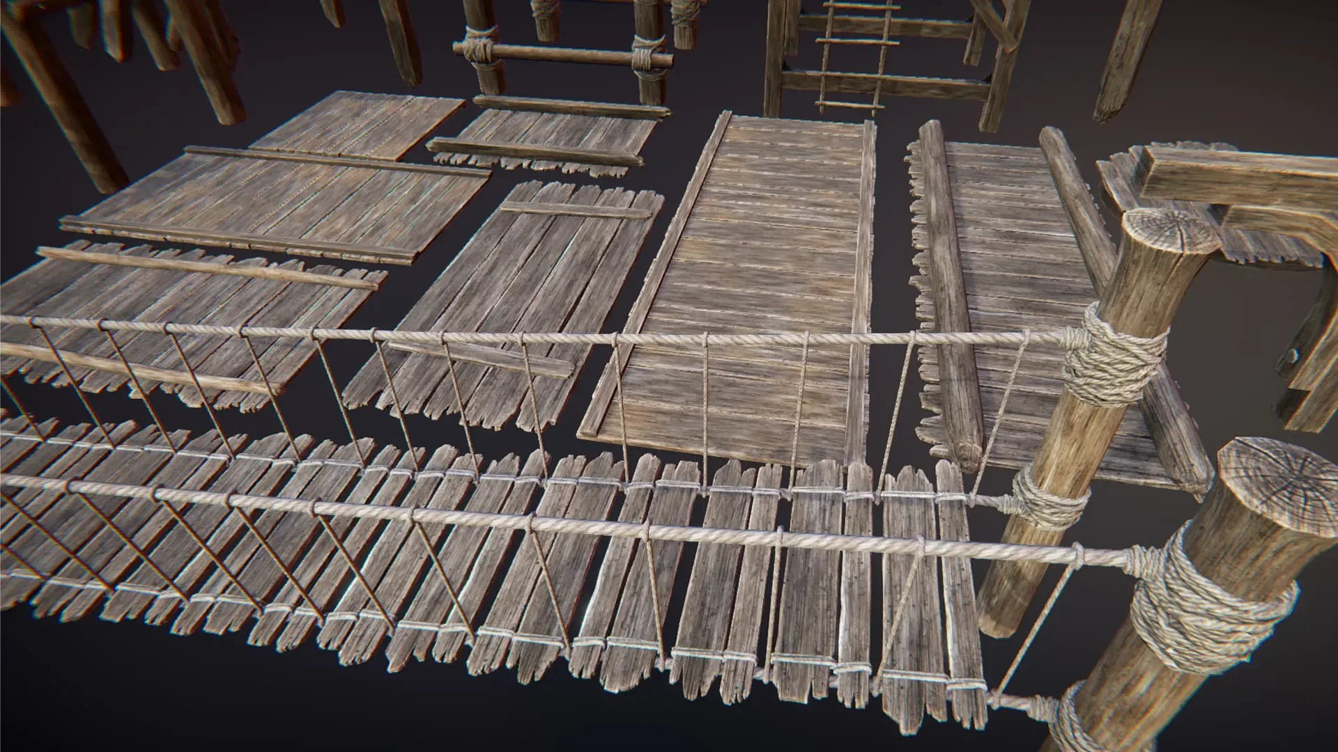 Wooden Construction - Game Ready Asset Pack