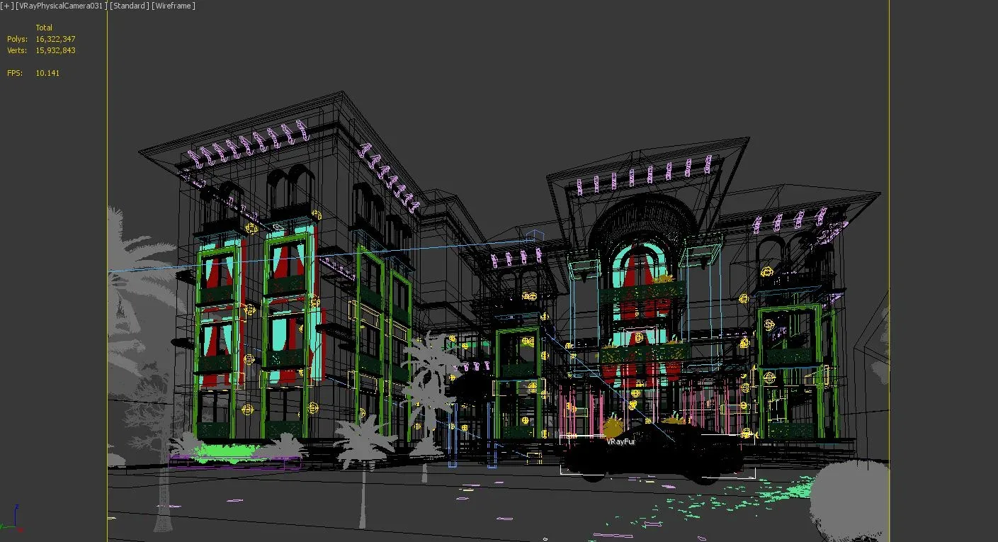 Classic Villa Exterior Mediterranean Style 3D Model