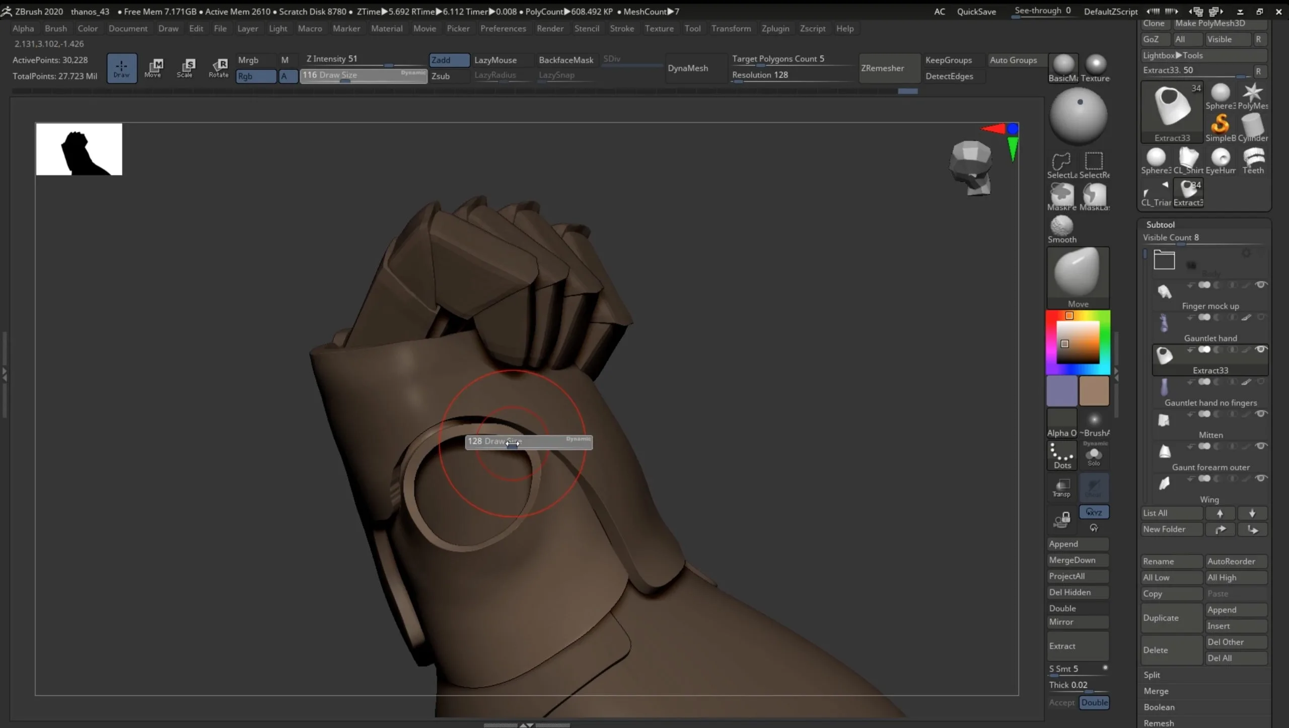 Sculpting The Infinity Gauntlet in ZBrush