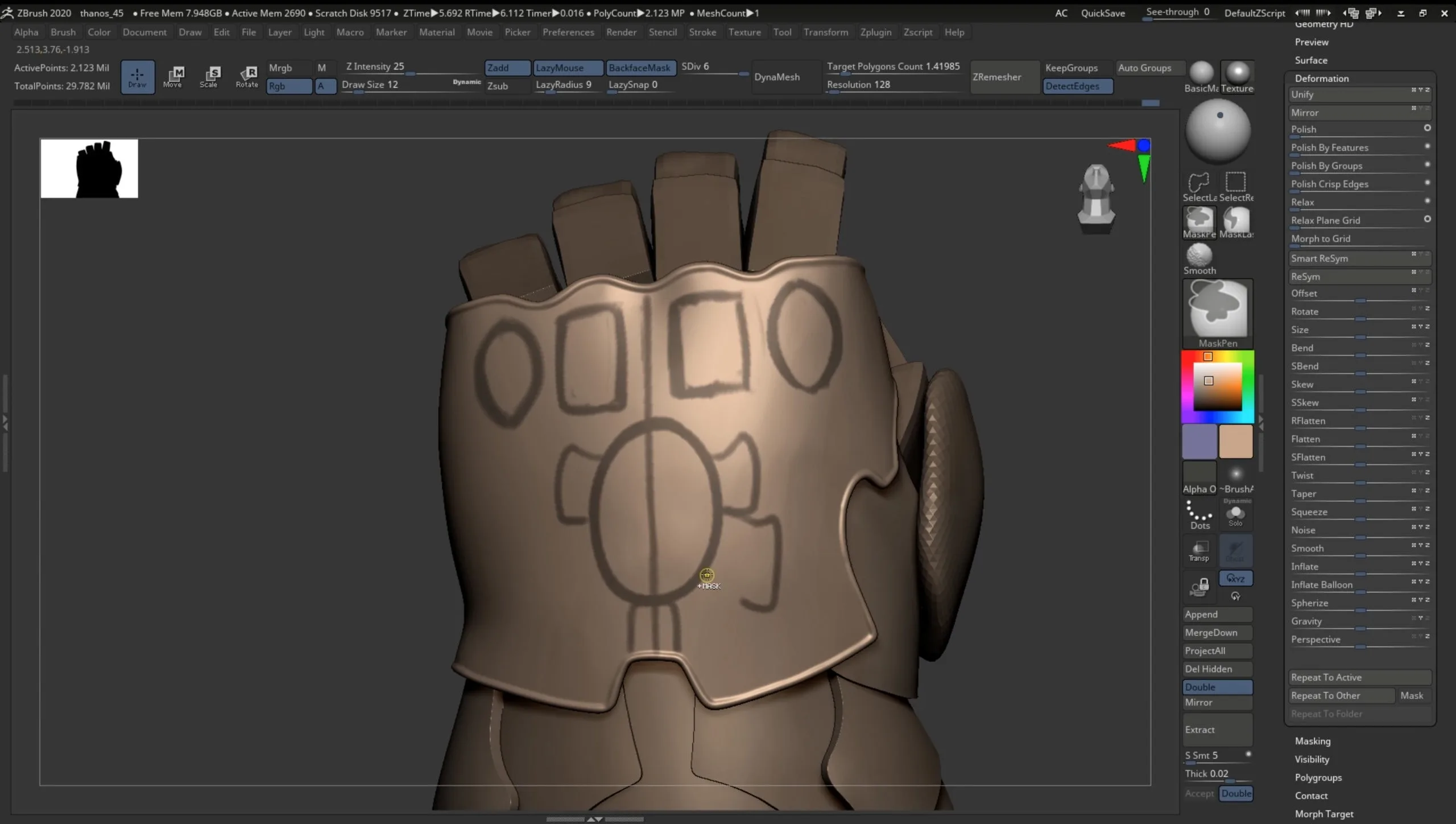 Sculpting The Infinity Gauntlet in ZBrush