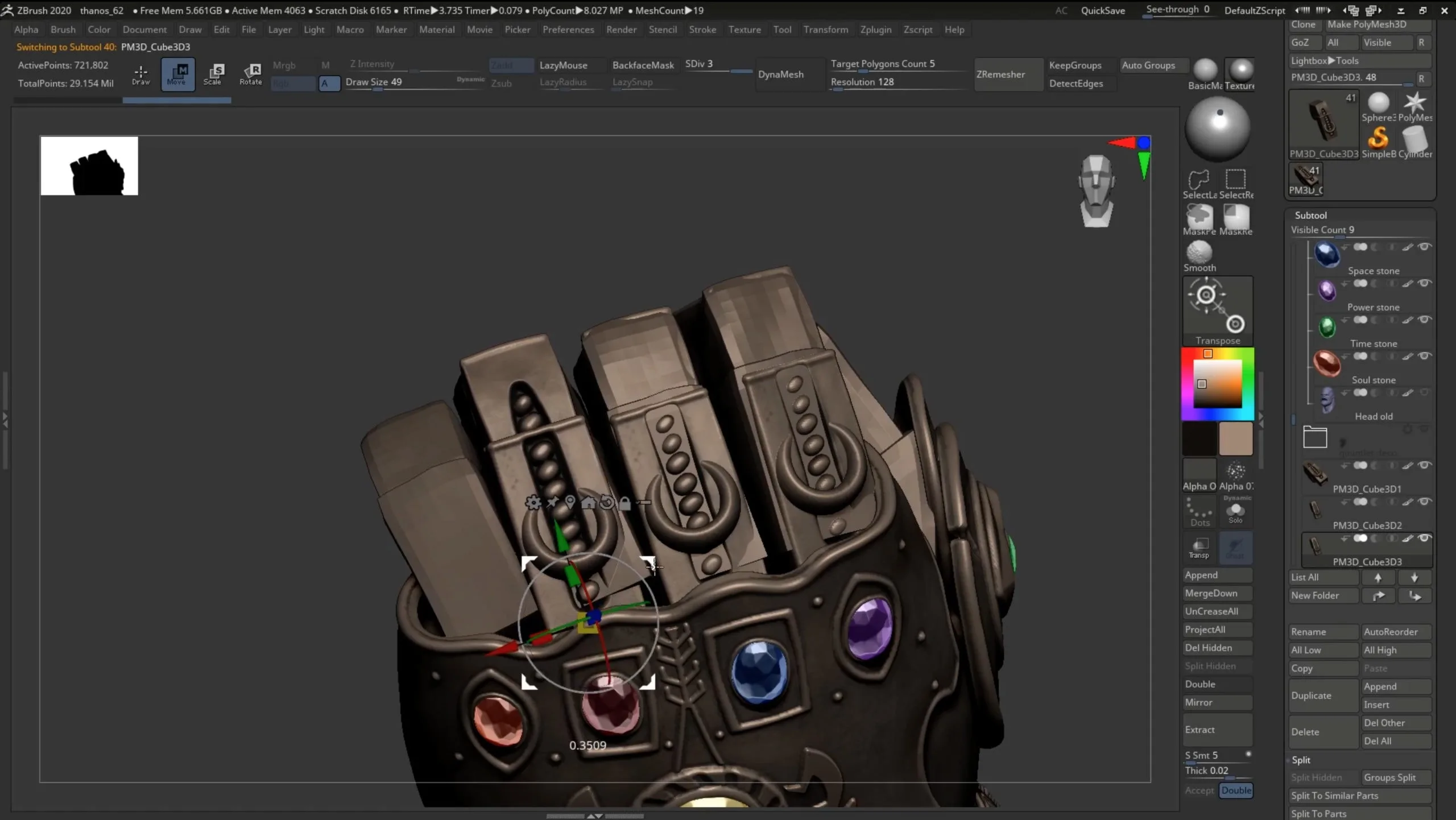 Sculpting The Infinity Gauntlet in ZBrush