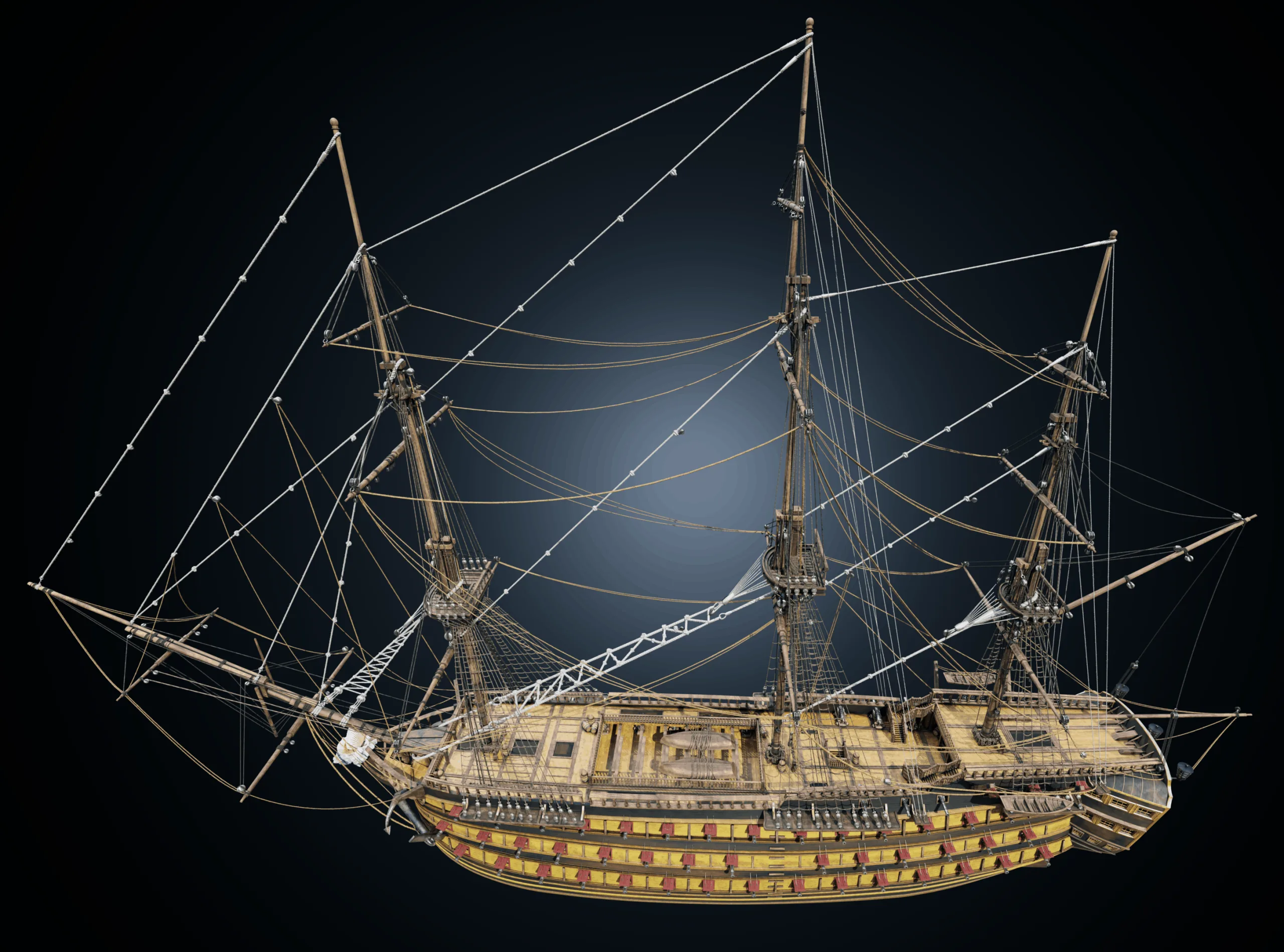 Old Sailing Ship - 3D Model