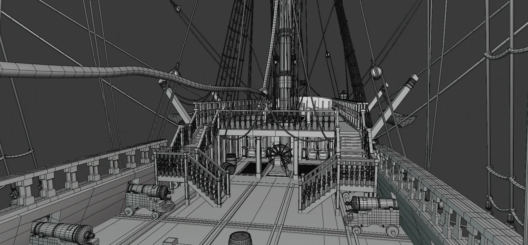 Old Sailing Ship - 3D Model