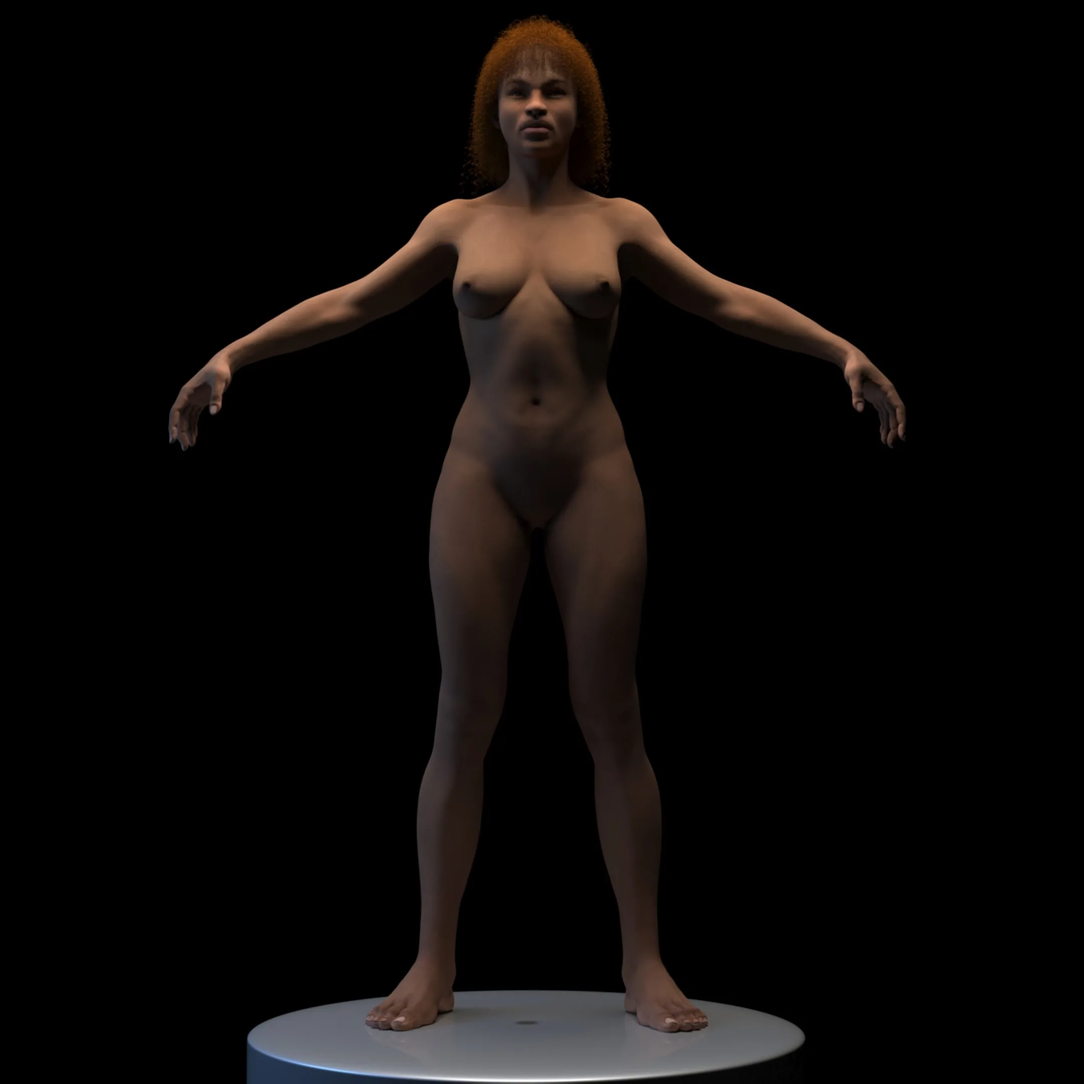 African Girl High Detail (High/Low Poly)