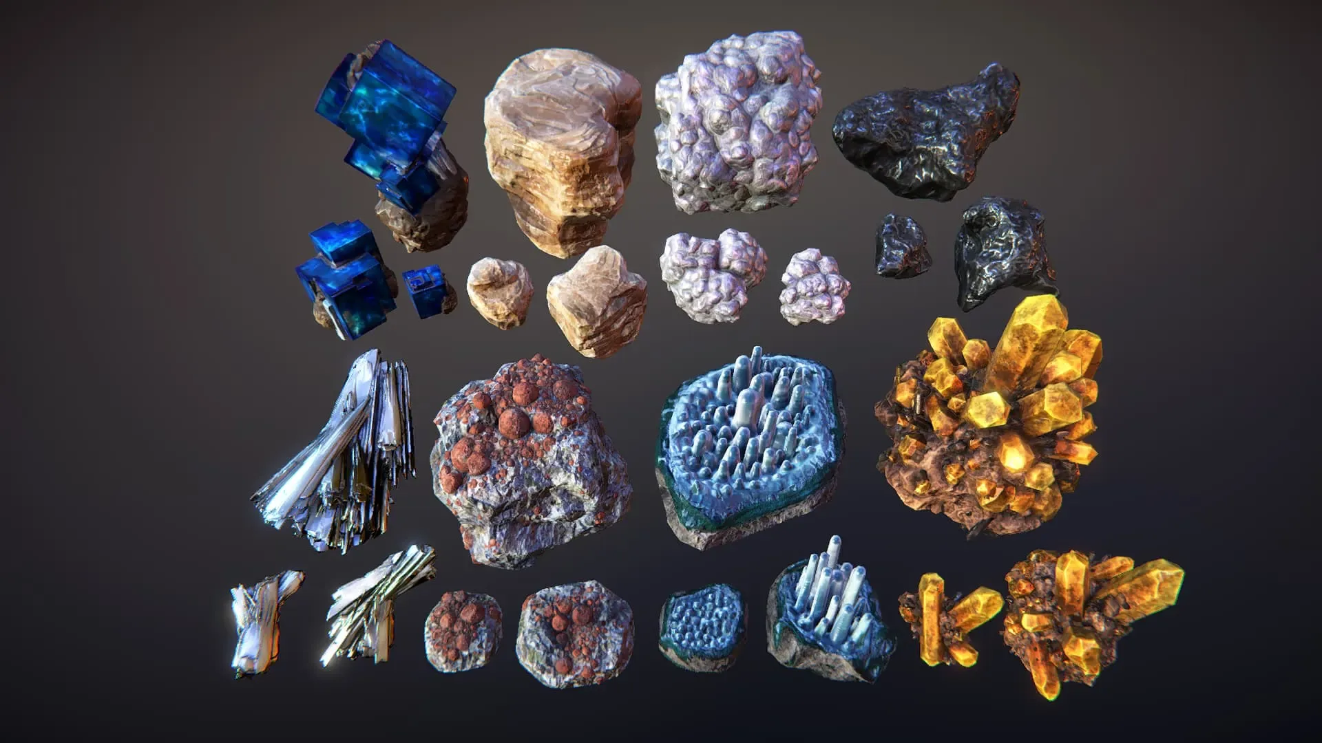 Minerals 2 - Game Ready Asset Pack