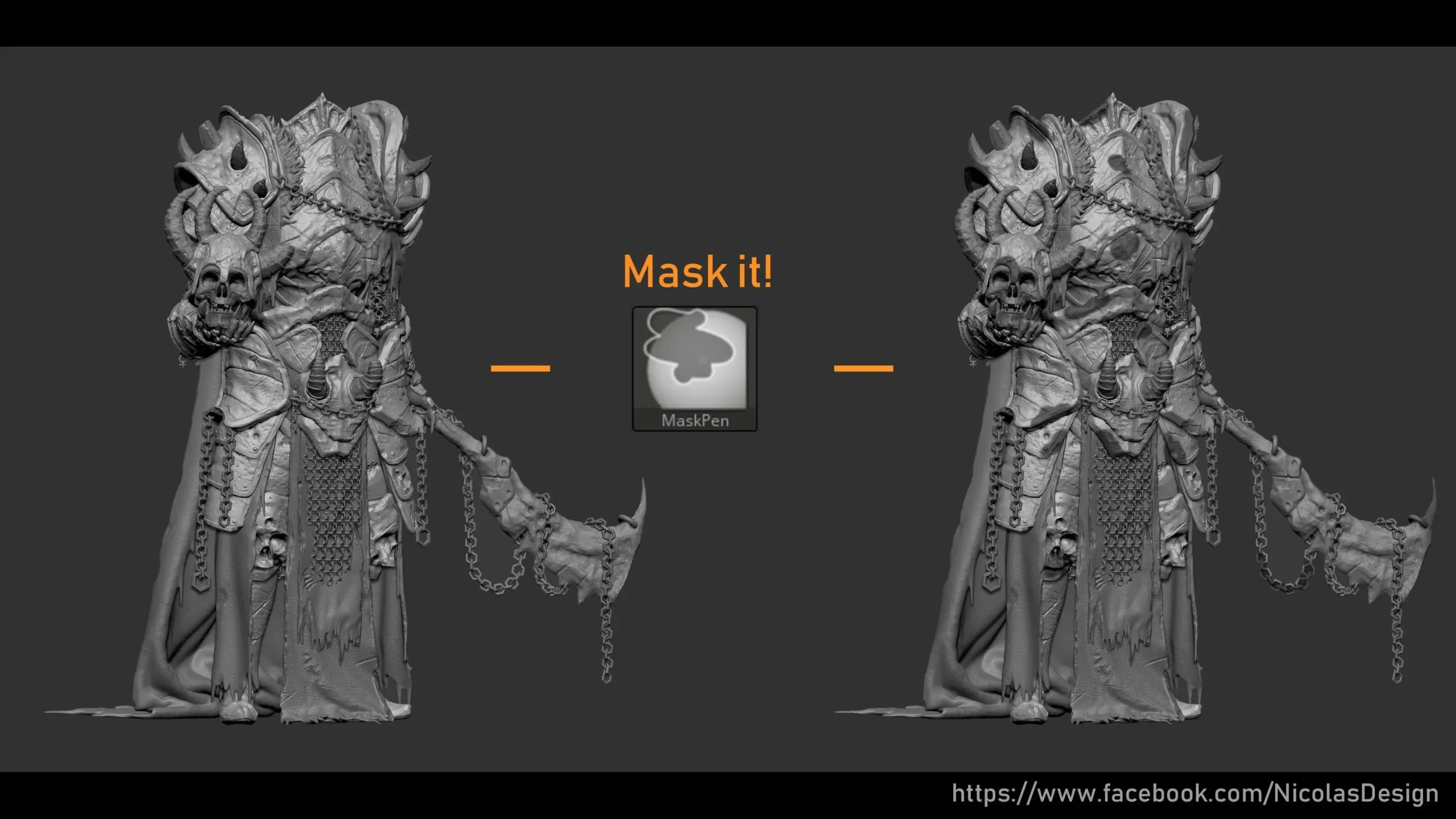 ZBrush - Mask & Delete Plugin