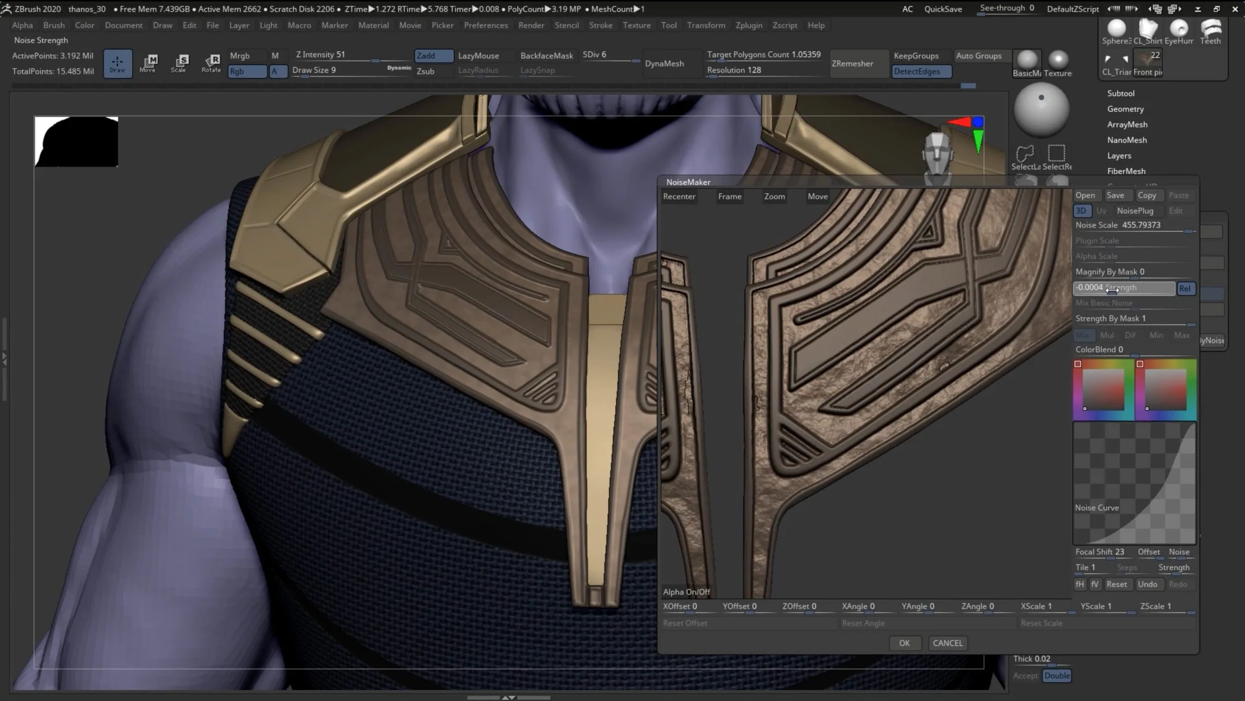 Sculpting Thanos & The Infinity Gauntlet in ZBrush