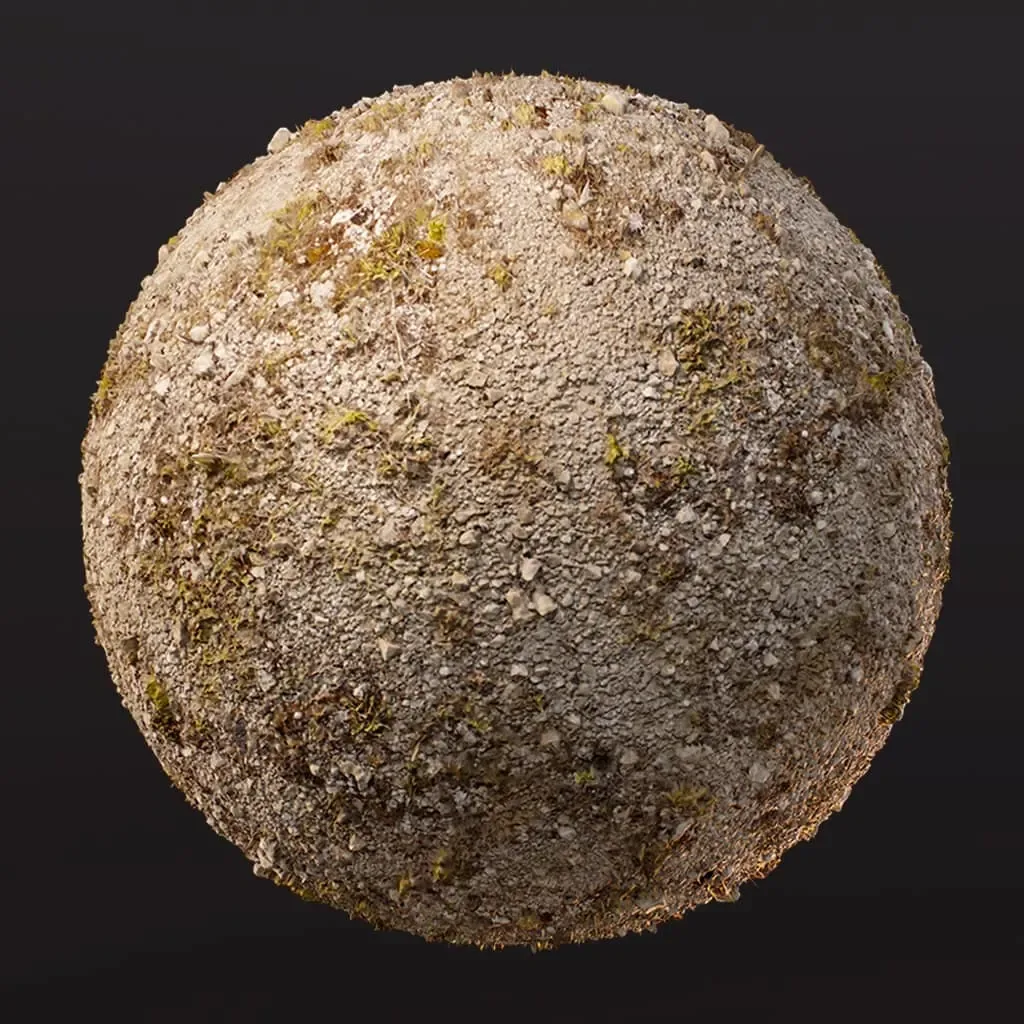 Grassy Gravel Ground - Photogrammetry Material