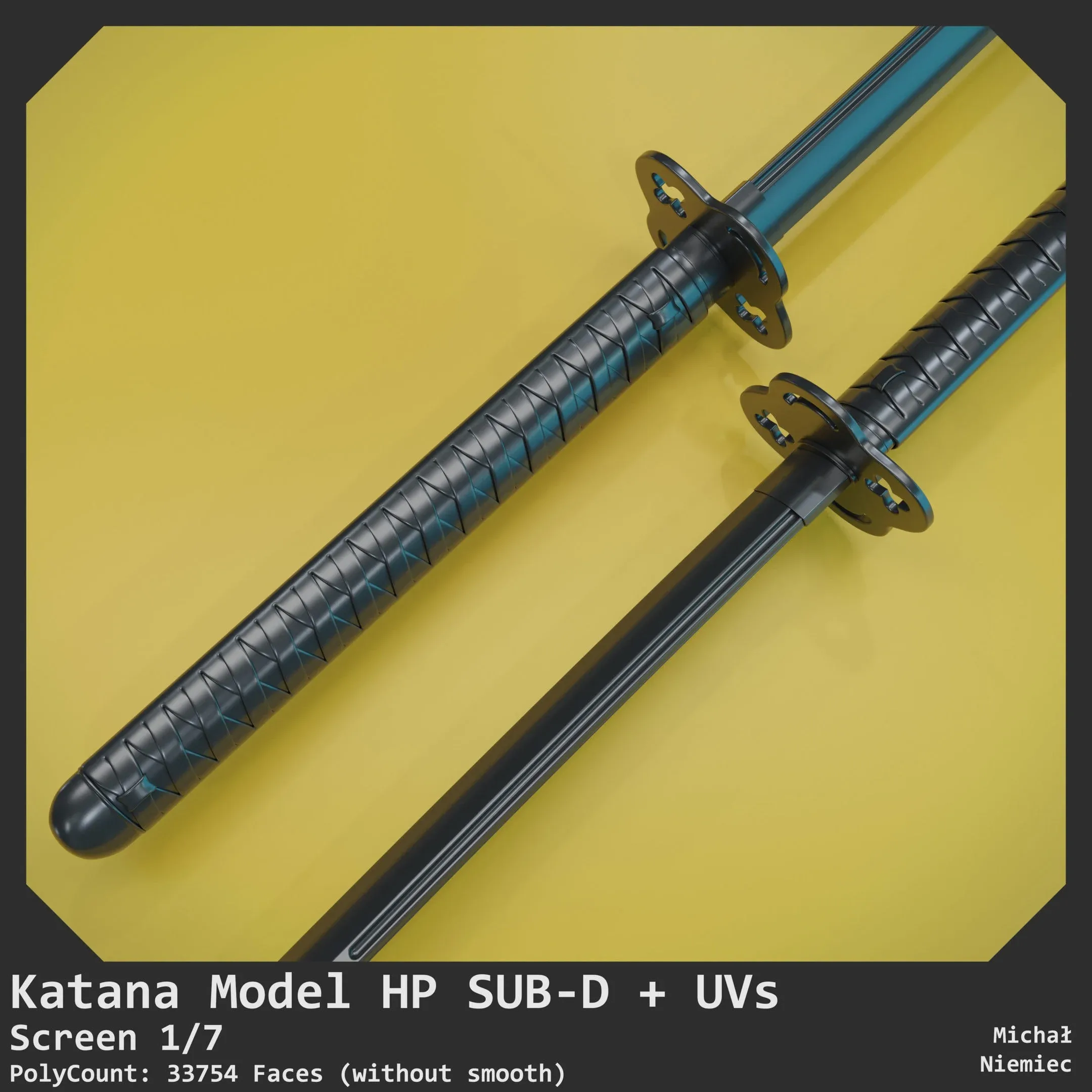 HP SUB-D Katana Model with UVs