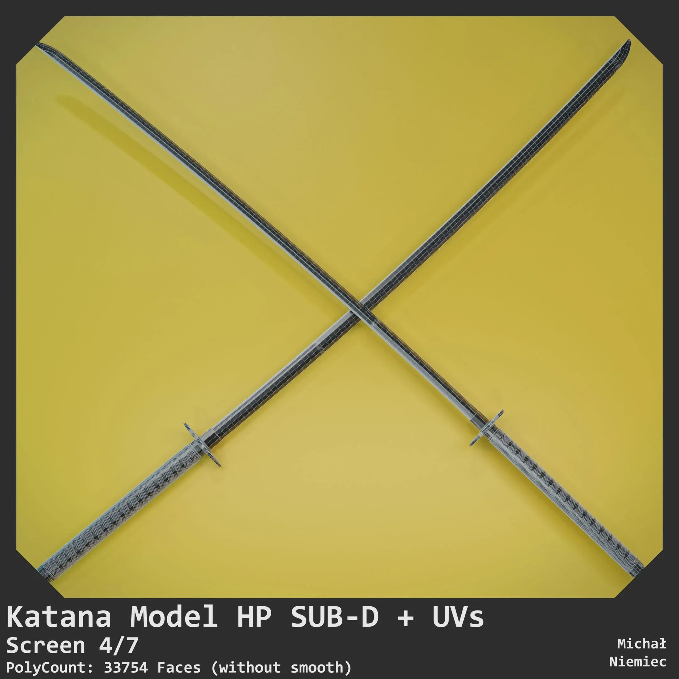 HP SUB-D Katana Model with UVs