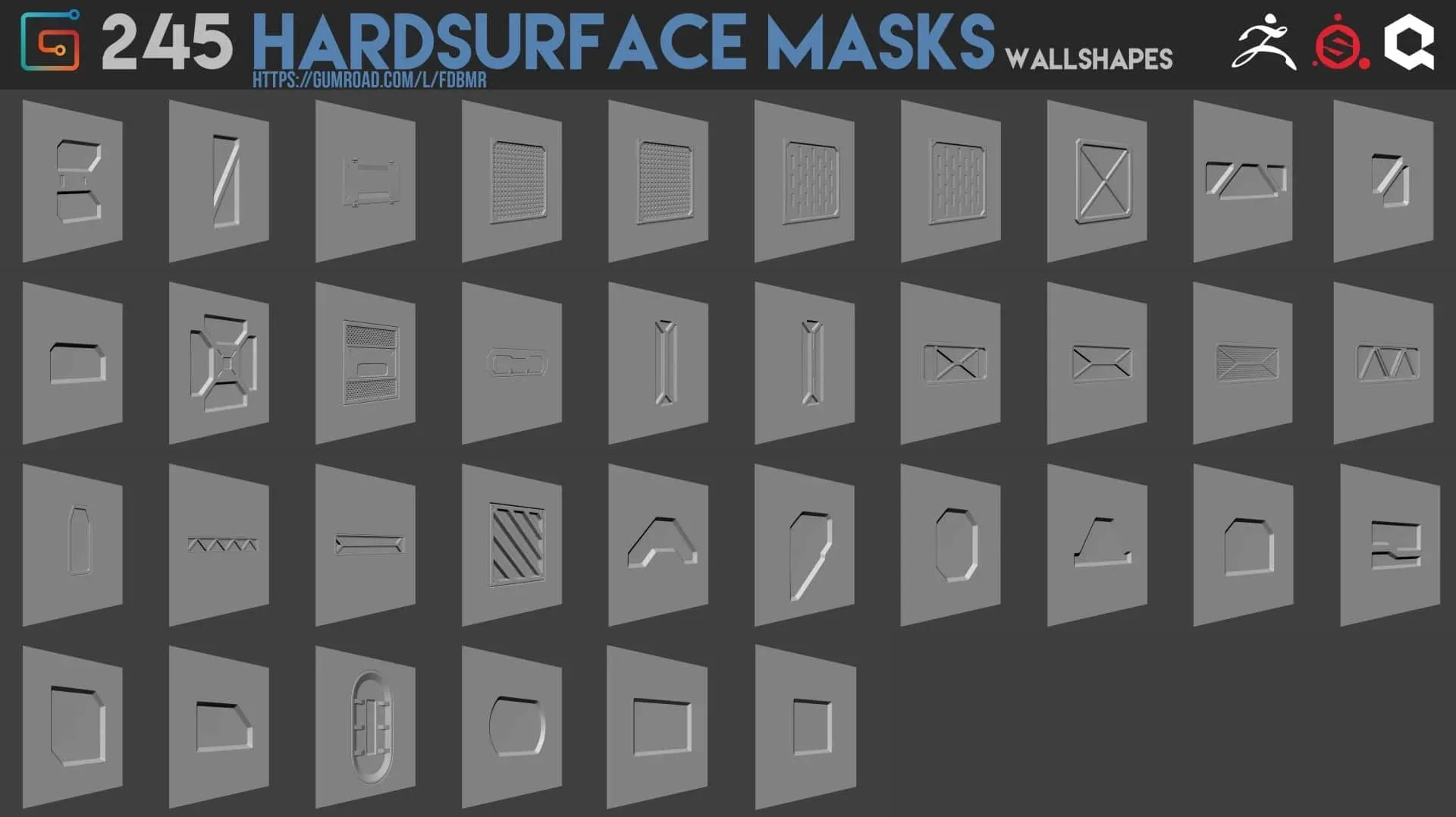 245 Hardsurface Alpha Masks