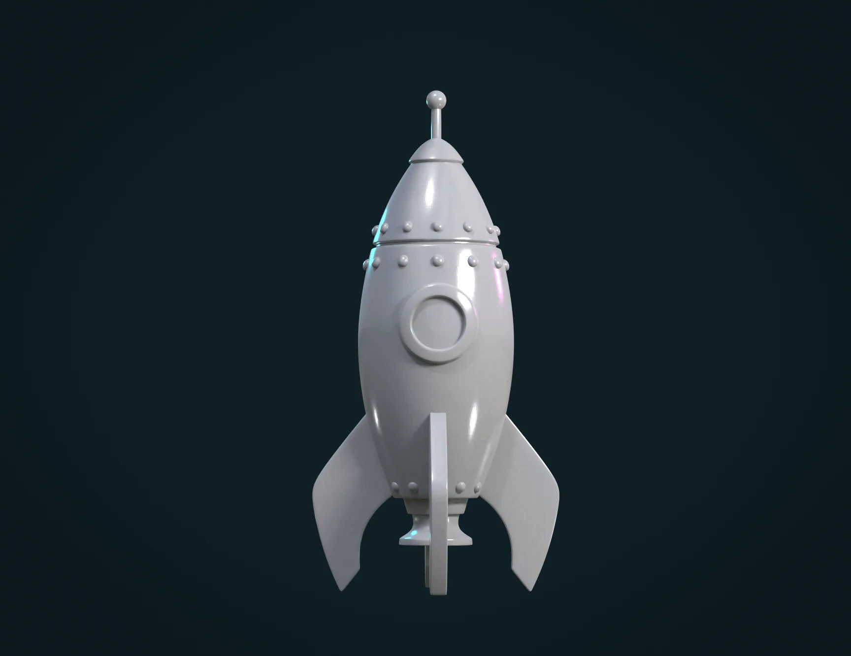 Cartoon Rocket - 3D Print Ready