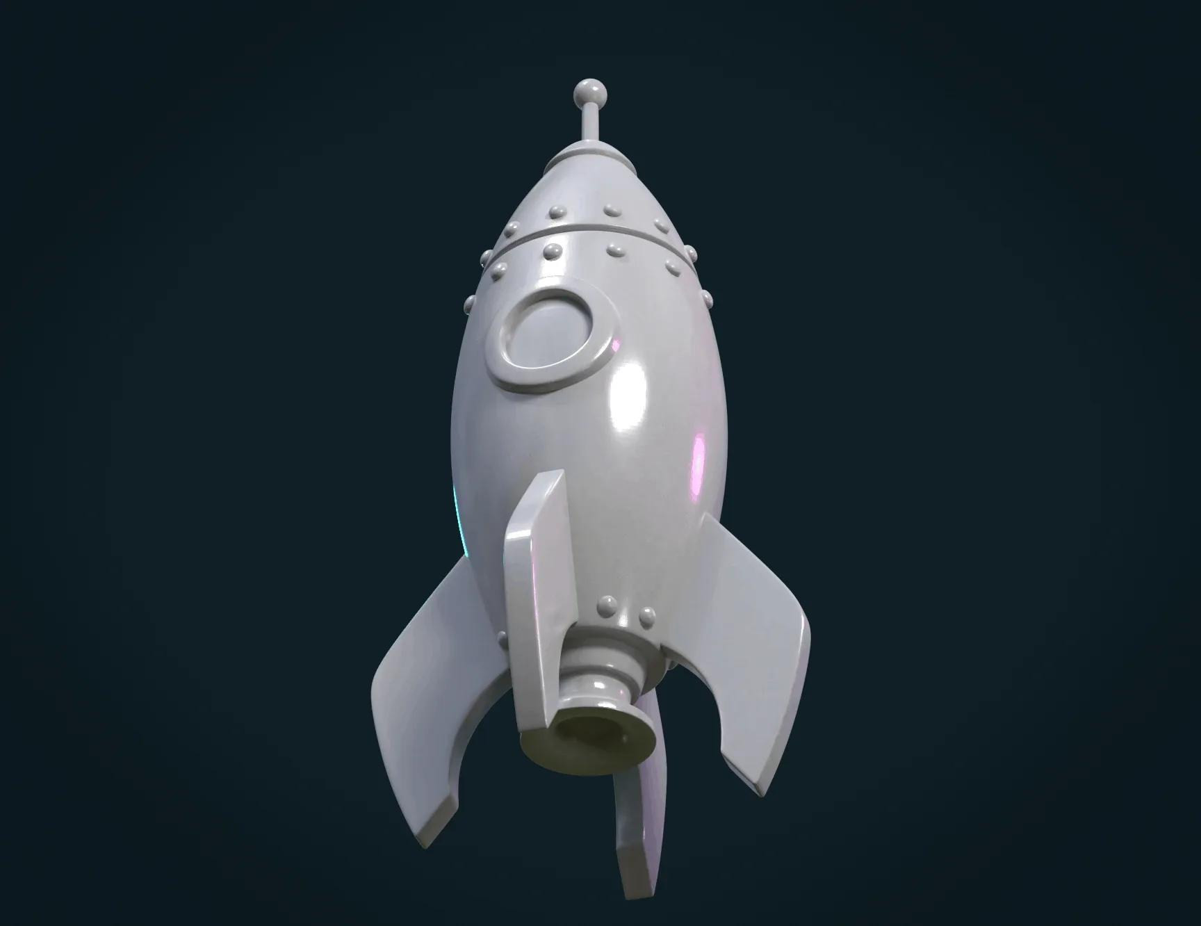 Cartoon Rocket - 3D Print Ready