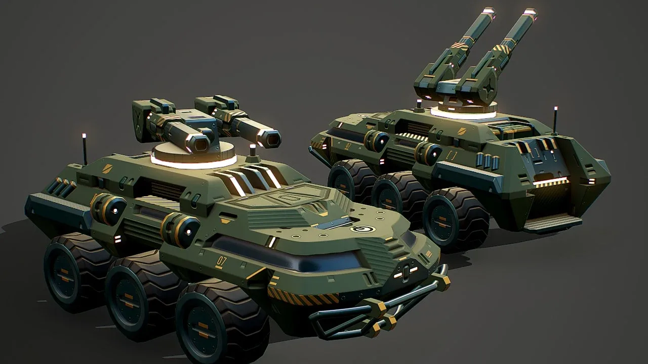 RTS SCI-FI Light Tank | Troop Transport - Game Ready