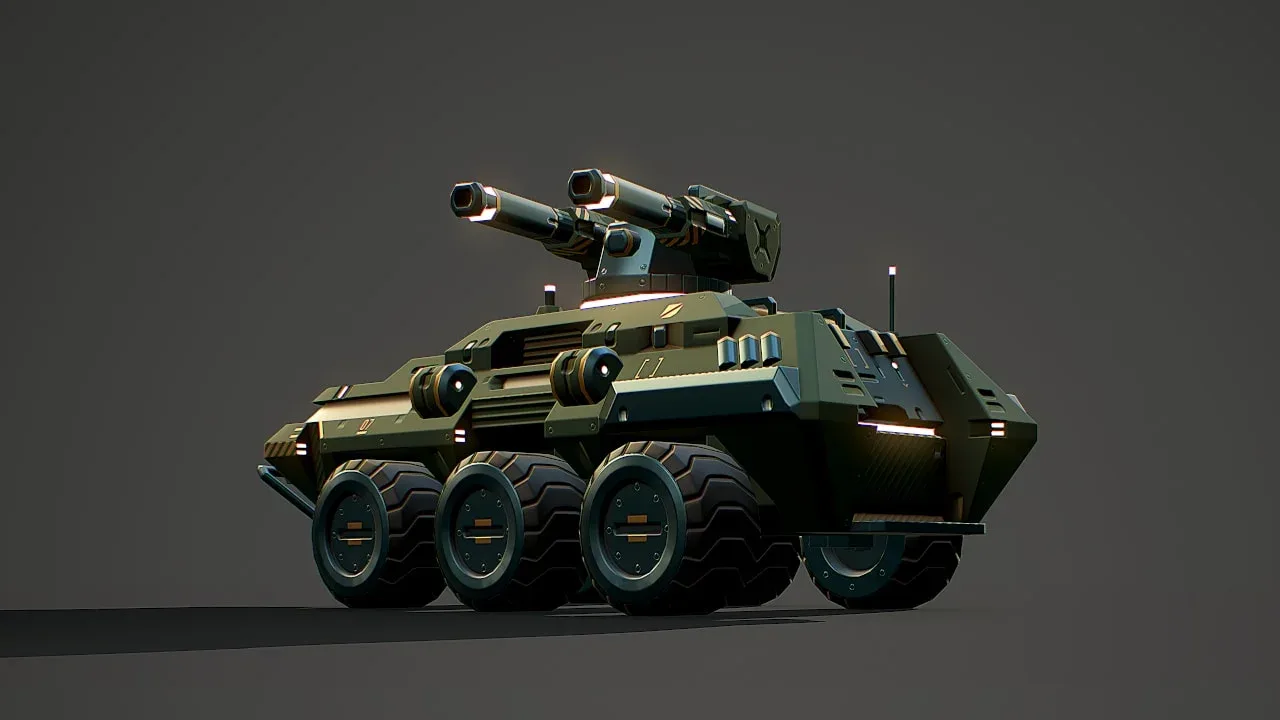 RTS SCI-FI Light Tank | Troop Transport - Game Ready