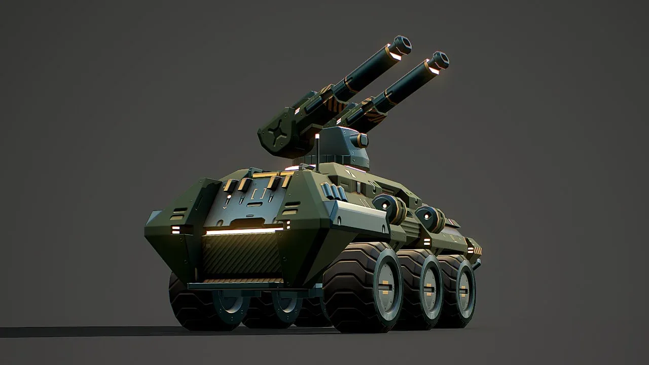 RTS SCI-FI Light Tank | Troop Transport - Game Ready