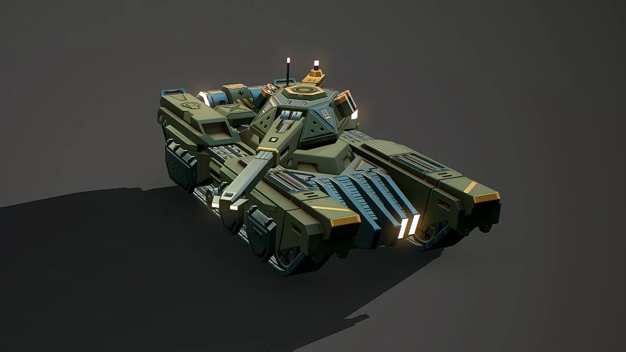 RTS SCI-FI Tank - Game Ready