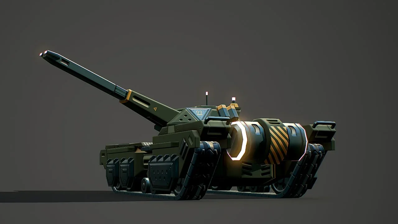 RTS SCI-FI Tank - Game Ready