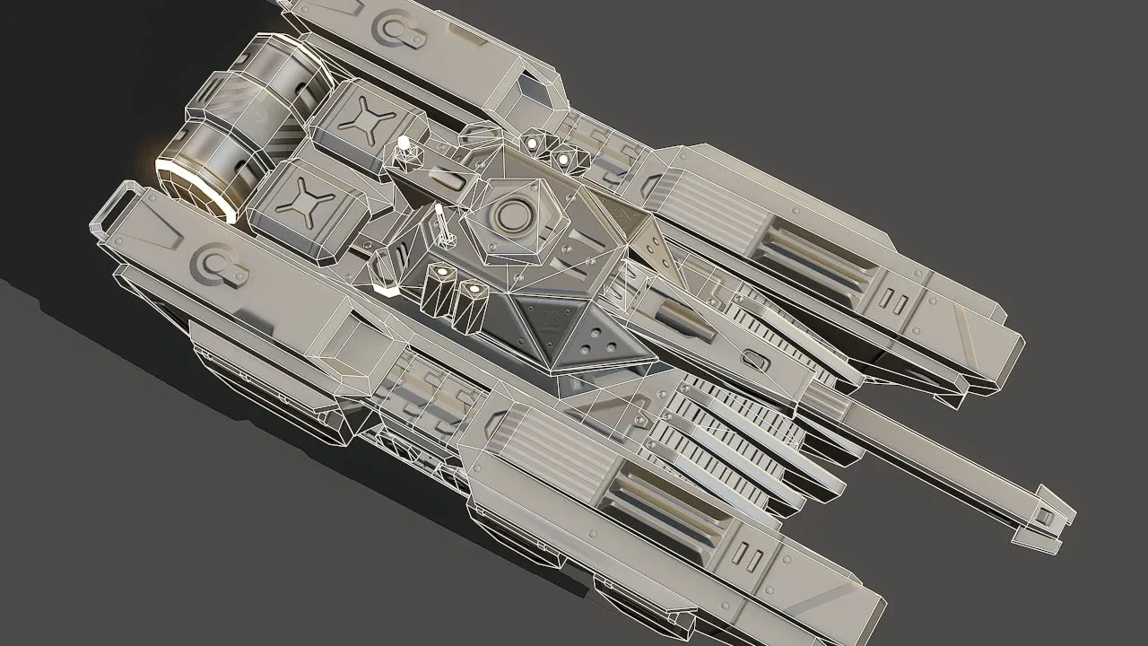 RTS SCI-FI Tank - Game Ready