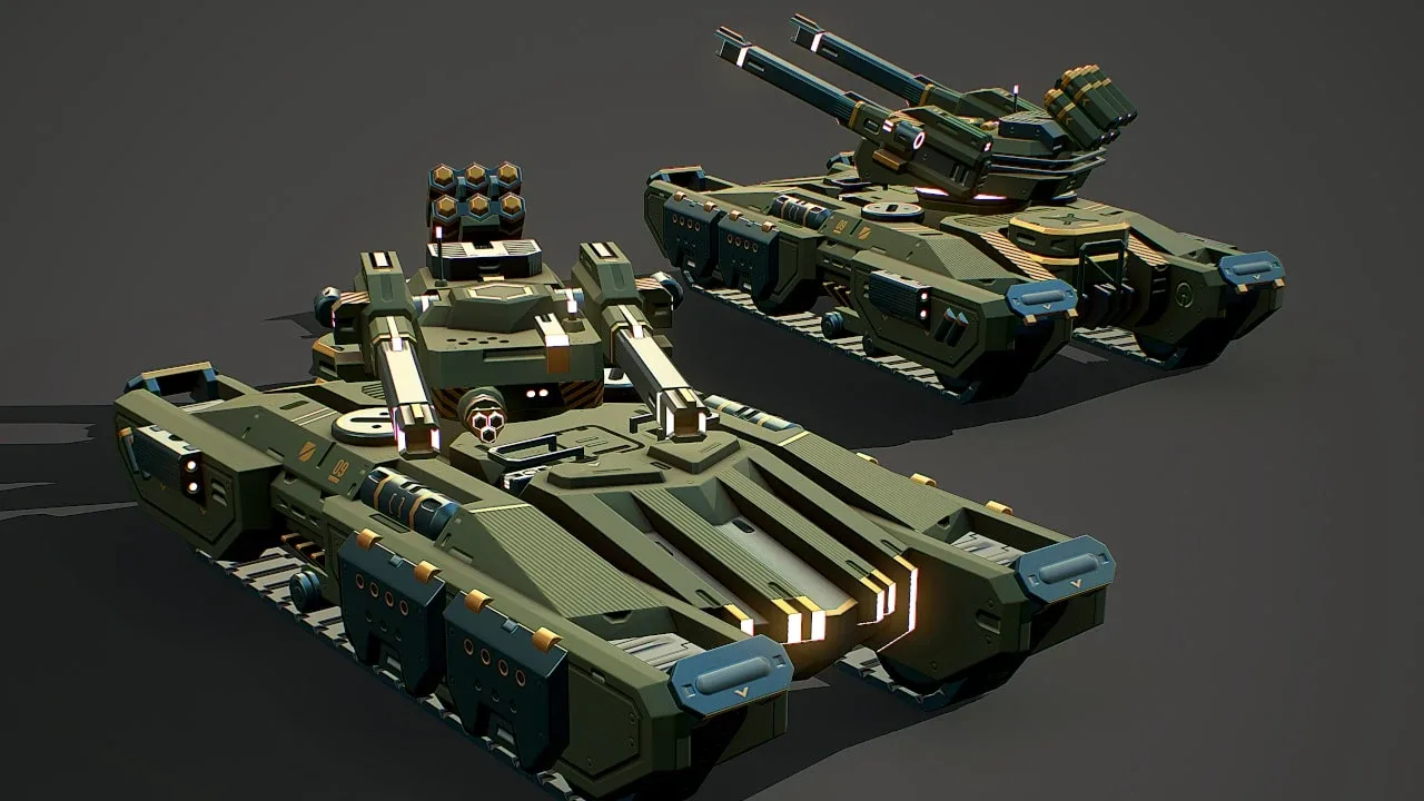 RTS SCI-FI Heavy Tank - Game Ready