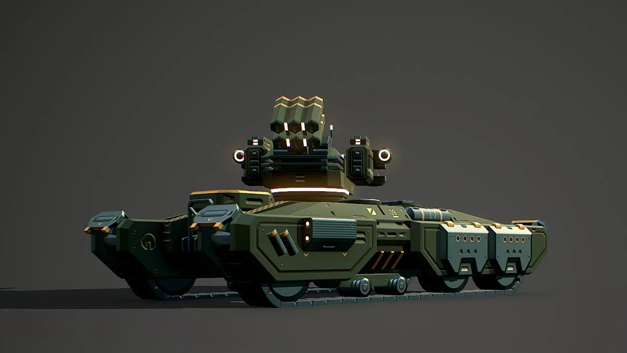 RTS SCI-FI Heavy Tank - Game Ready