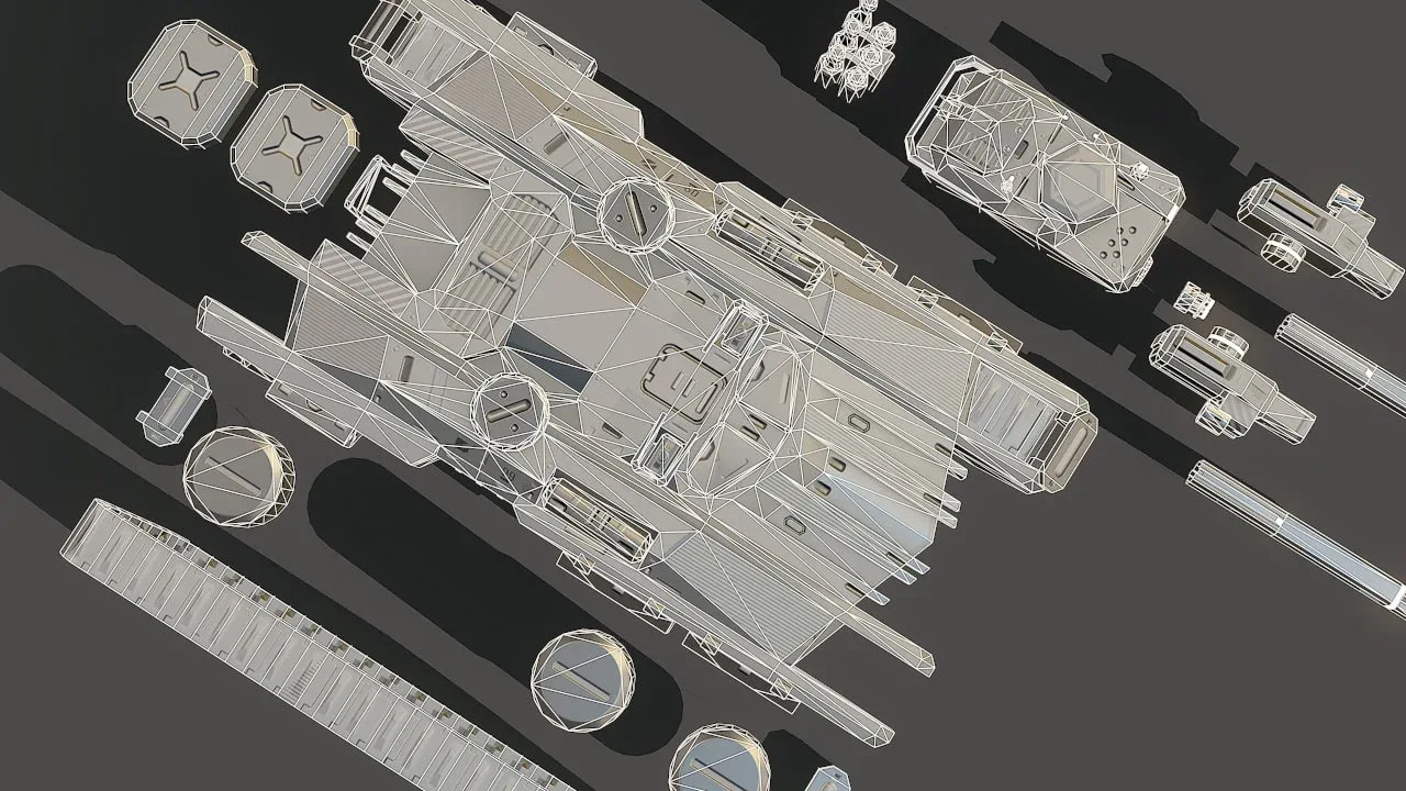 RTS SCI-FI Heavy Tank - Game Ready