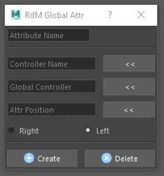 RdM Global Attr (Not compatible with maya 2022 or later)