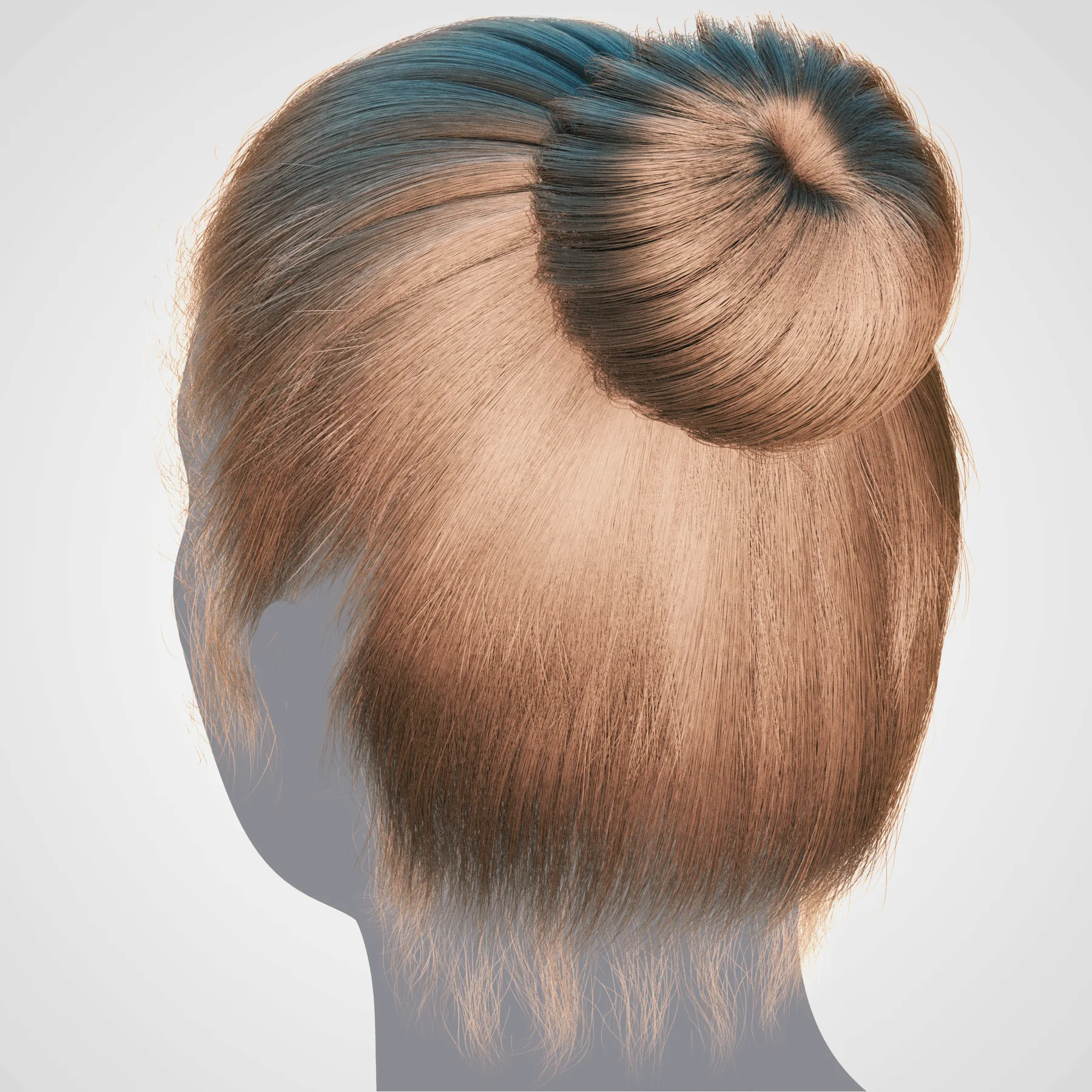 Simple Bun Hair Xgen Groom Full Process Easy Workflow - No Audio