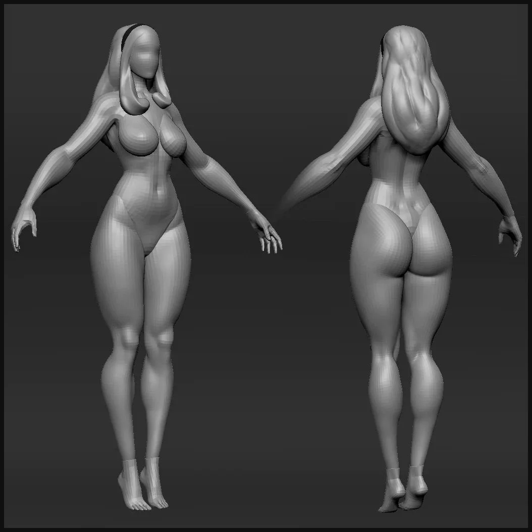 Base Mesh - Heroic Female