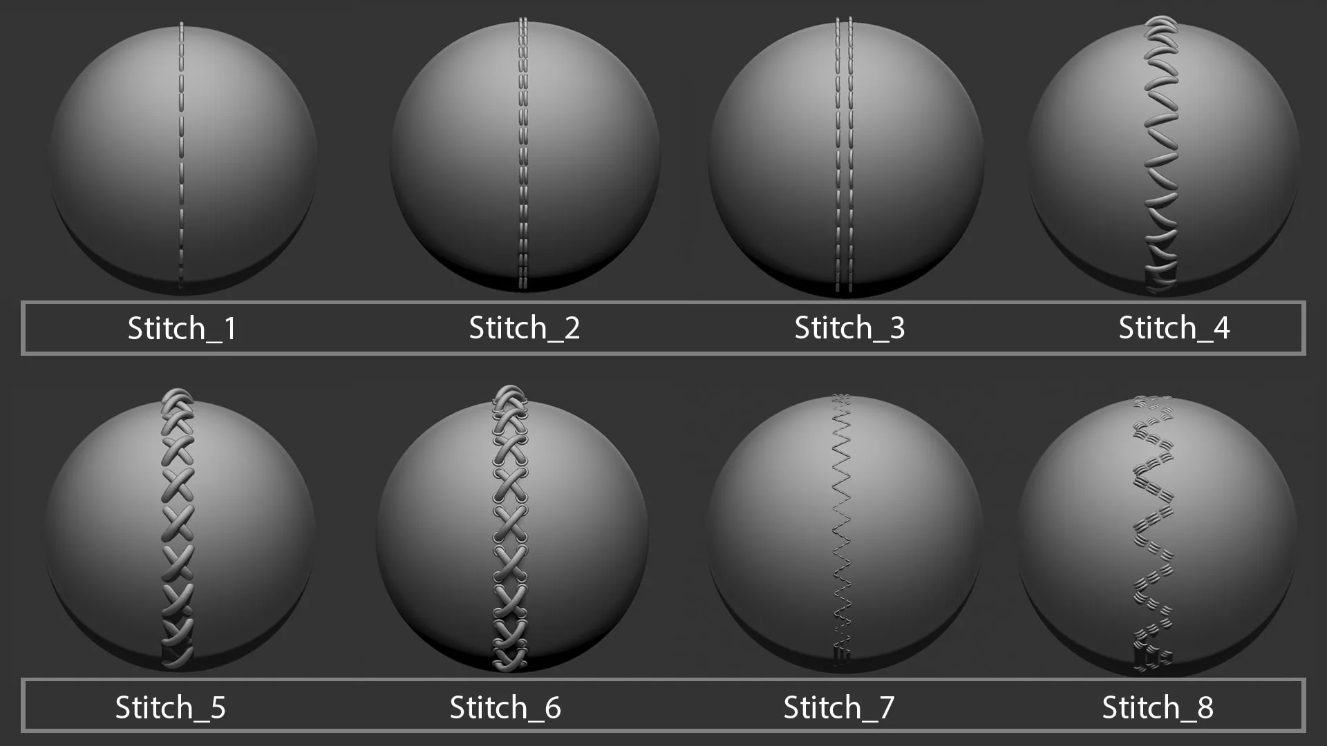 30 IMM Stitches/Sewing Brush for Zbrush