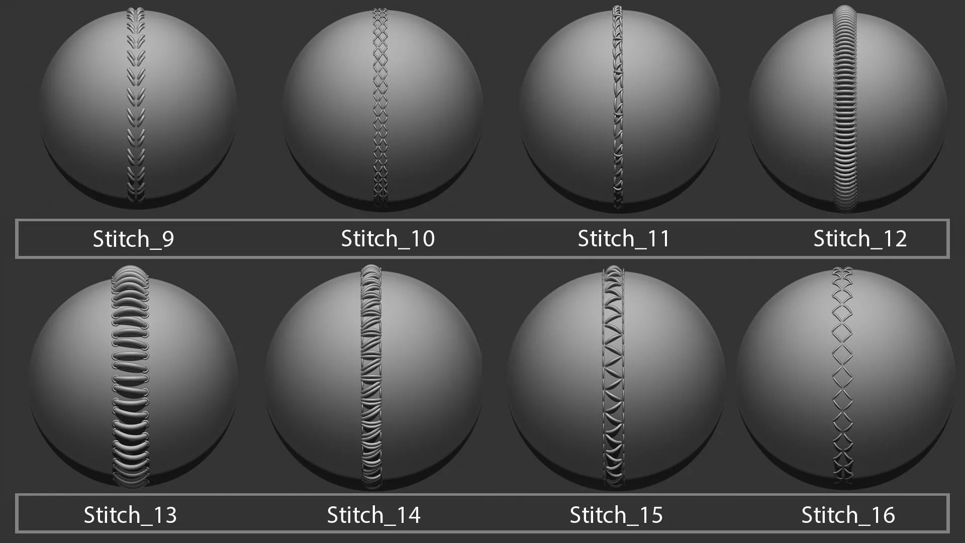 30 IMM Stitches/Sewing Brush for Zbrush