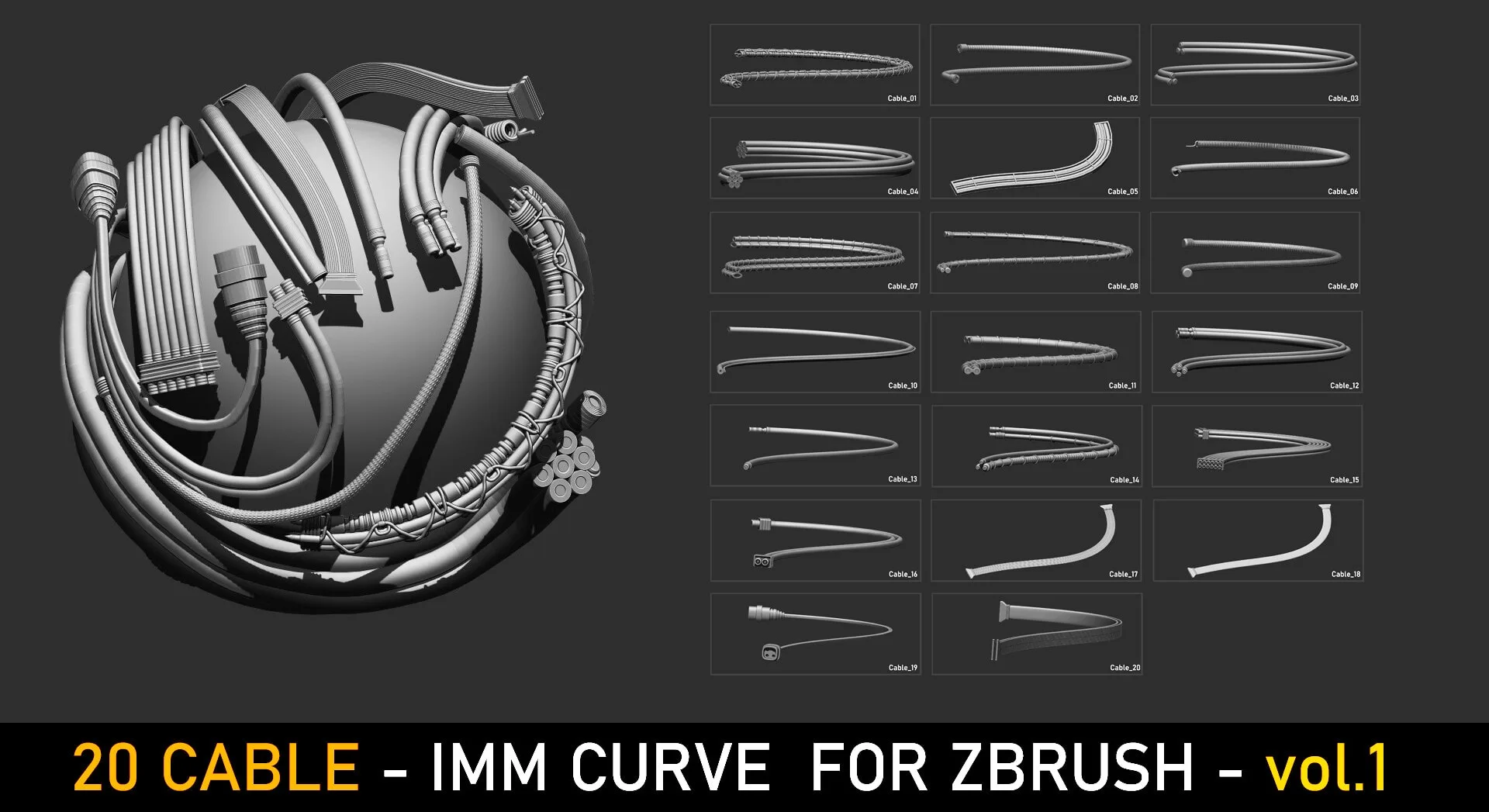 20 IMM Cable for Zbrush