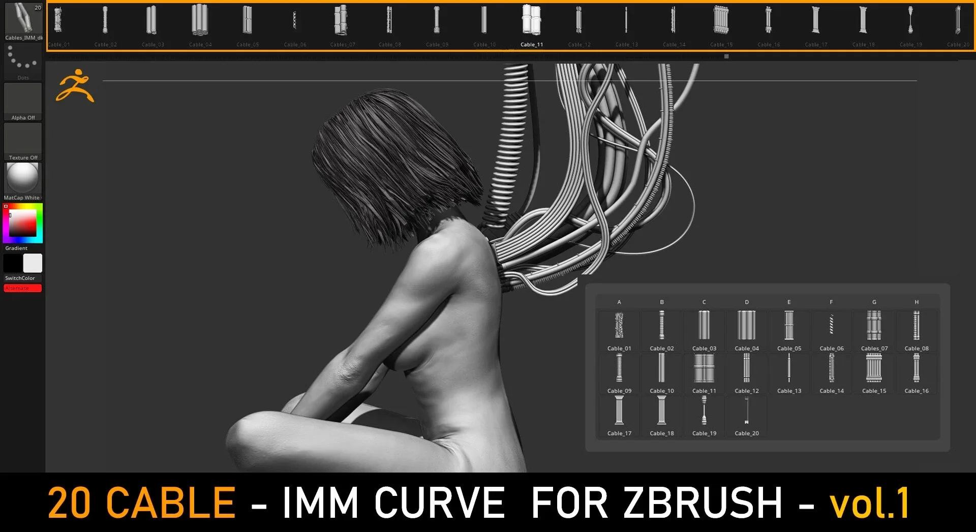 20 IMM Cable for Zbrush