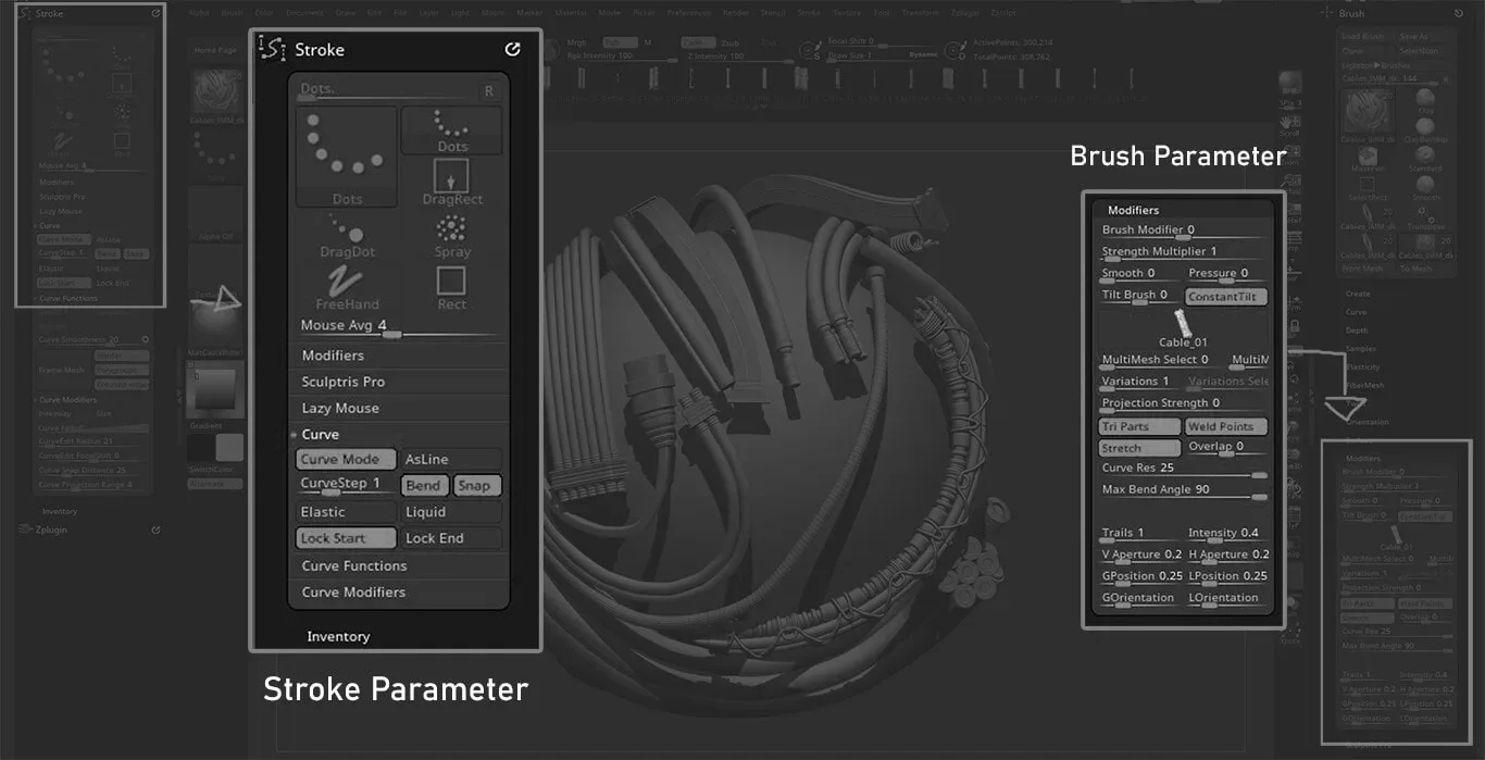 20 IMM Cable for Zbrush