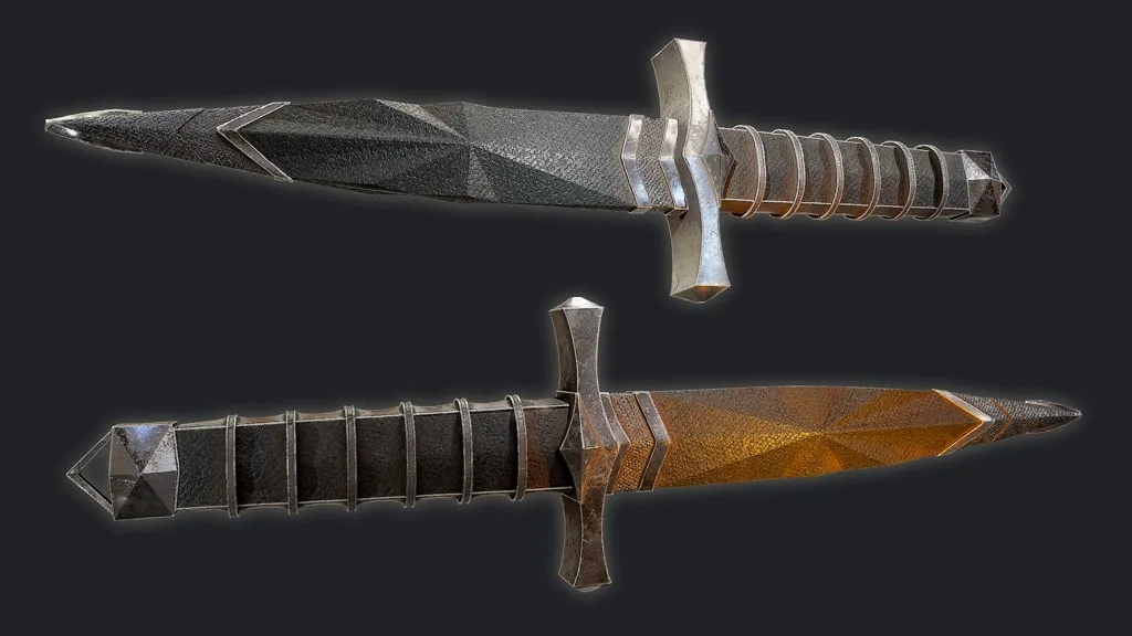 Dagger Game Asset Creation in Blender