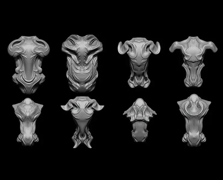 40 Creature Bust - Zbrush IMM Pack