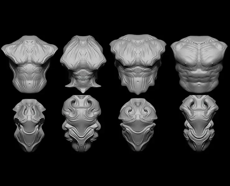 40 Creature Bust - Zbrush IMM Pack