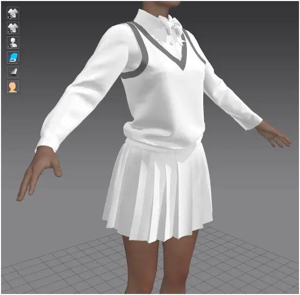 Marvelous Designer Clothes - 14 Sweater Uniform - Clo3D