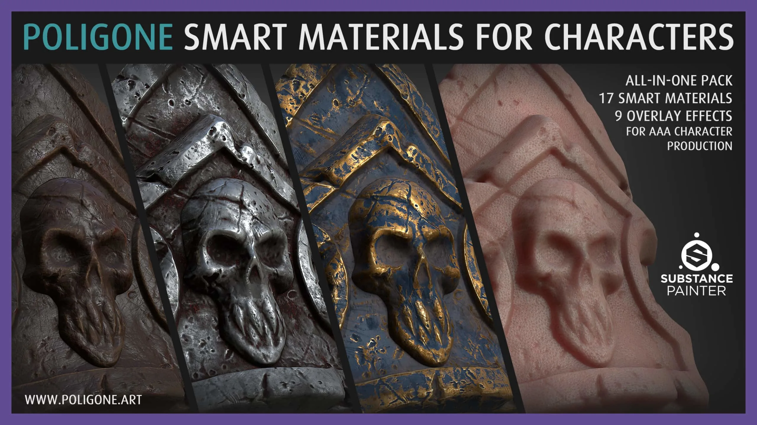 Poligone Smart Material Collection for AAA Character Creation