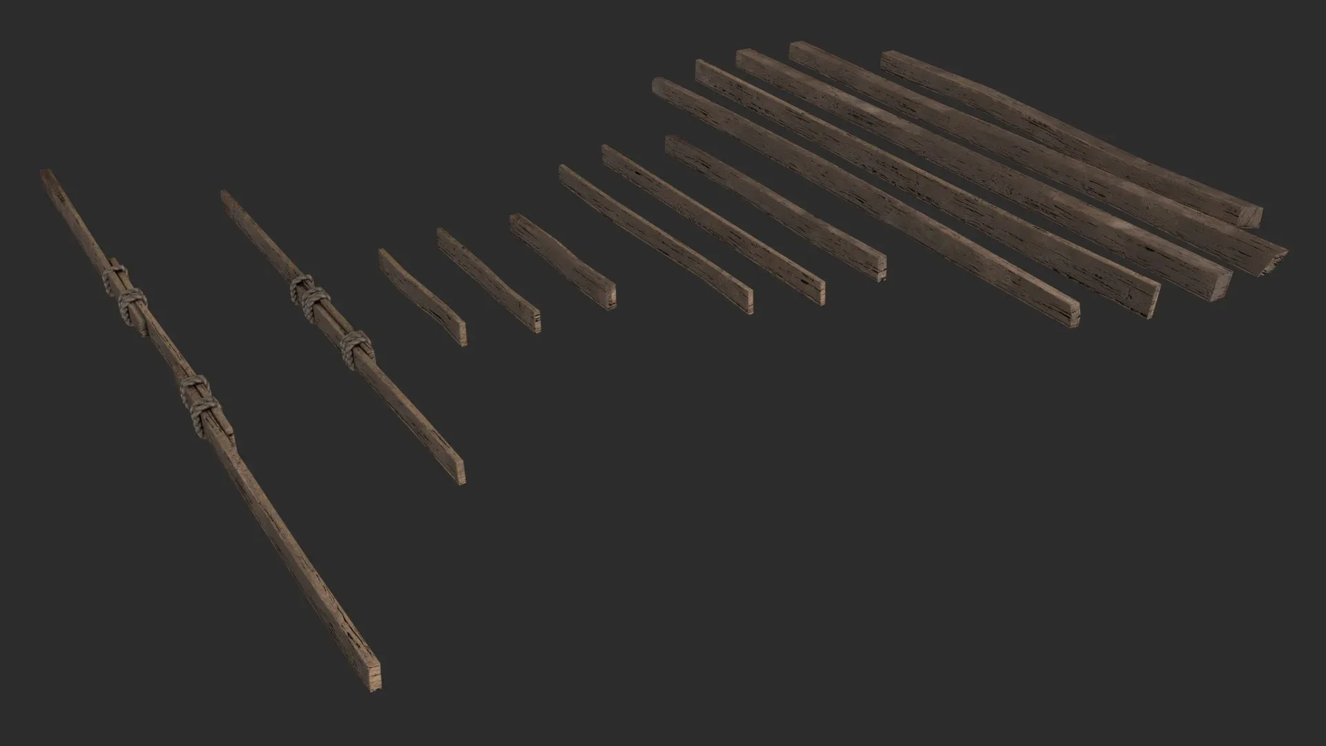 Modular Wooden Stakes & Planks