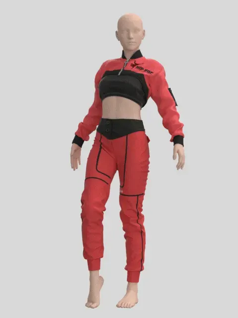 Women Hiphop Jumpsuit - 34 Marvelous Designer & Clo3D