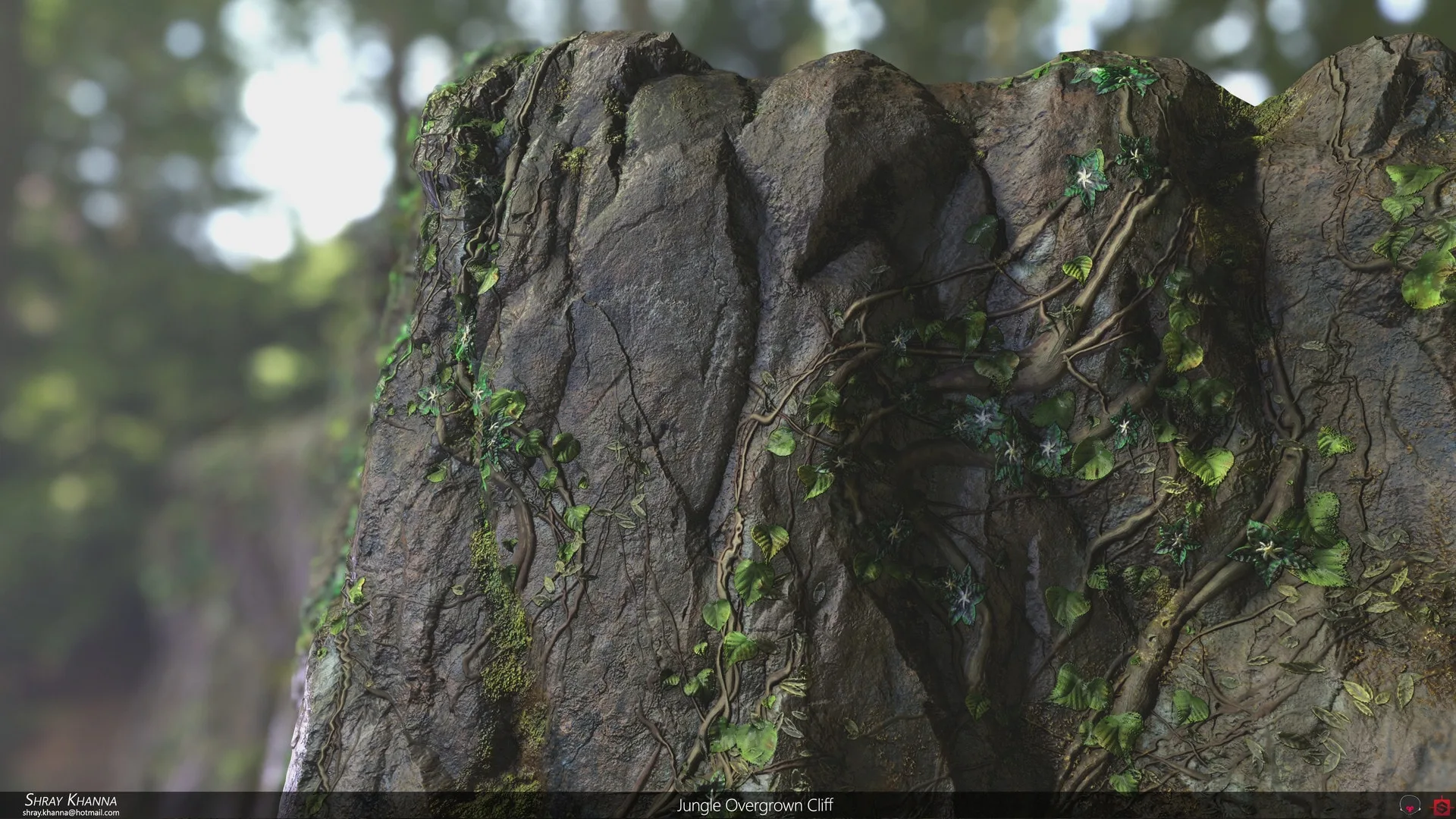 Substance Material I Textures I Jungle Overgrown Cliff