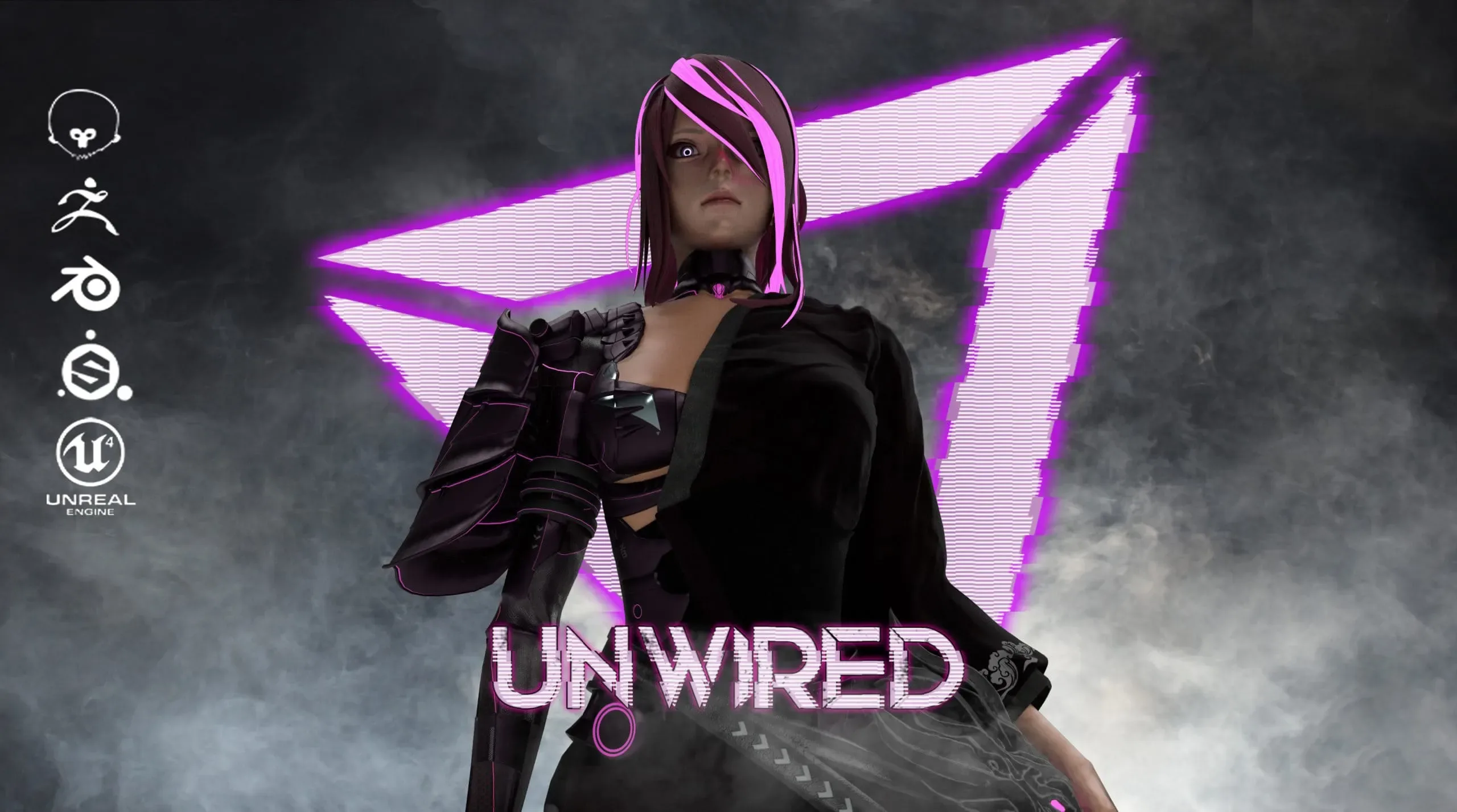 Evelynn V1 - Game Ready Cyberpunk Character