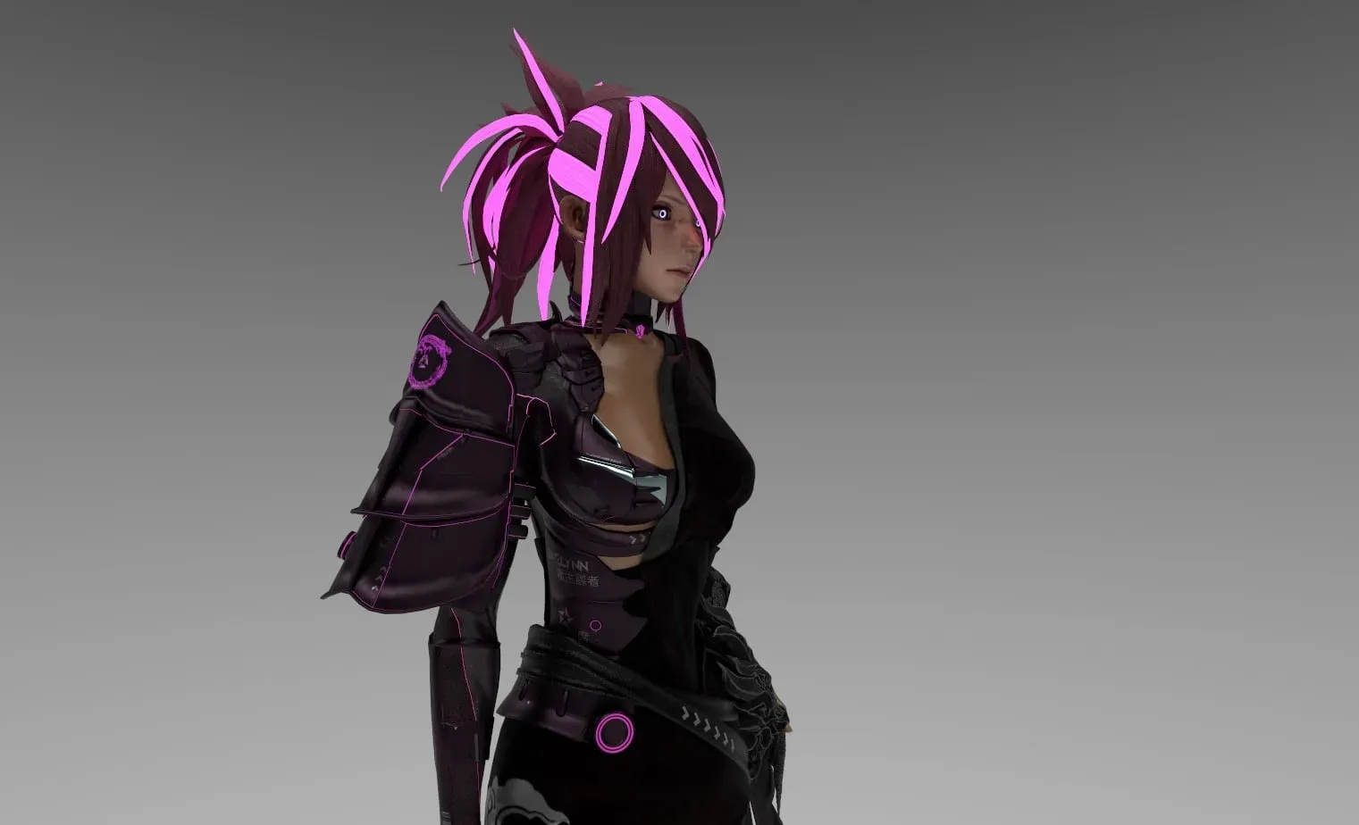 Evelynn V1 - Game Ready Cyberpunk Character