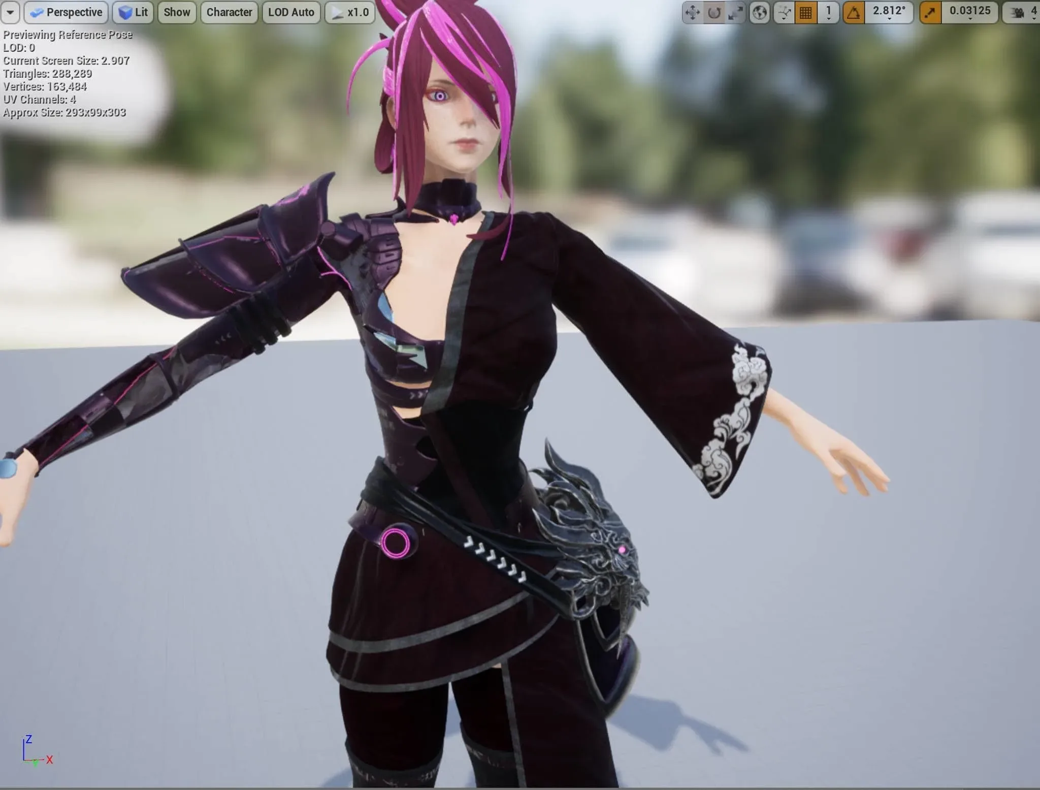 Evelynn V1 - Game Ready Cyberpunk Character