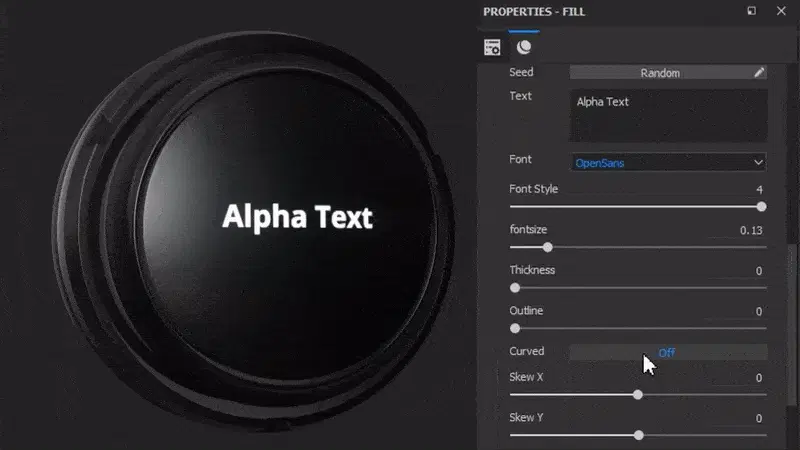 Alpha Text - A procedural text tool for Substance Painter