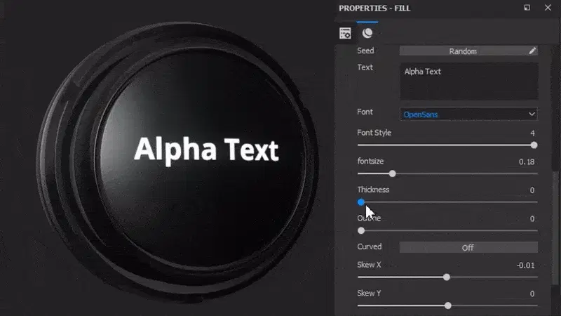 Alpha Text - A procedural text tool for Substance Painter